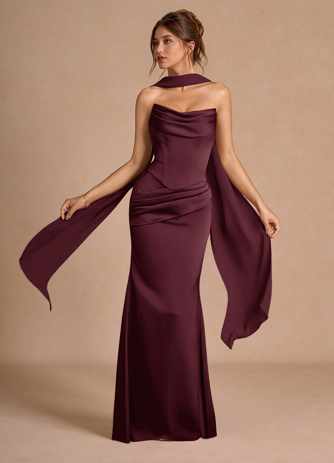 Sorrel Wine Corset Two-Piece Sets image1