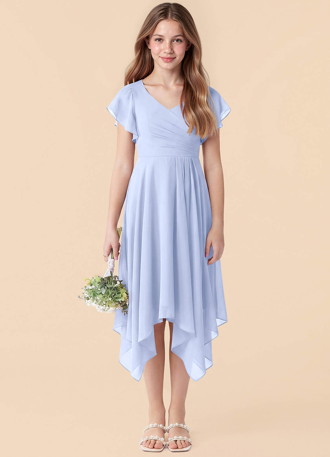 ice blue junior bridesmaid dresses Azazie Janeaurelia Size:48 X-Long This halter lsd-2 Sharp Witted Mini Dress