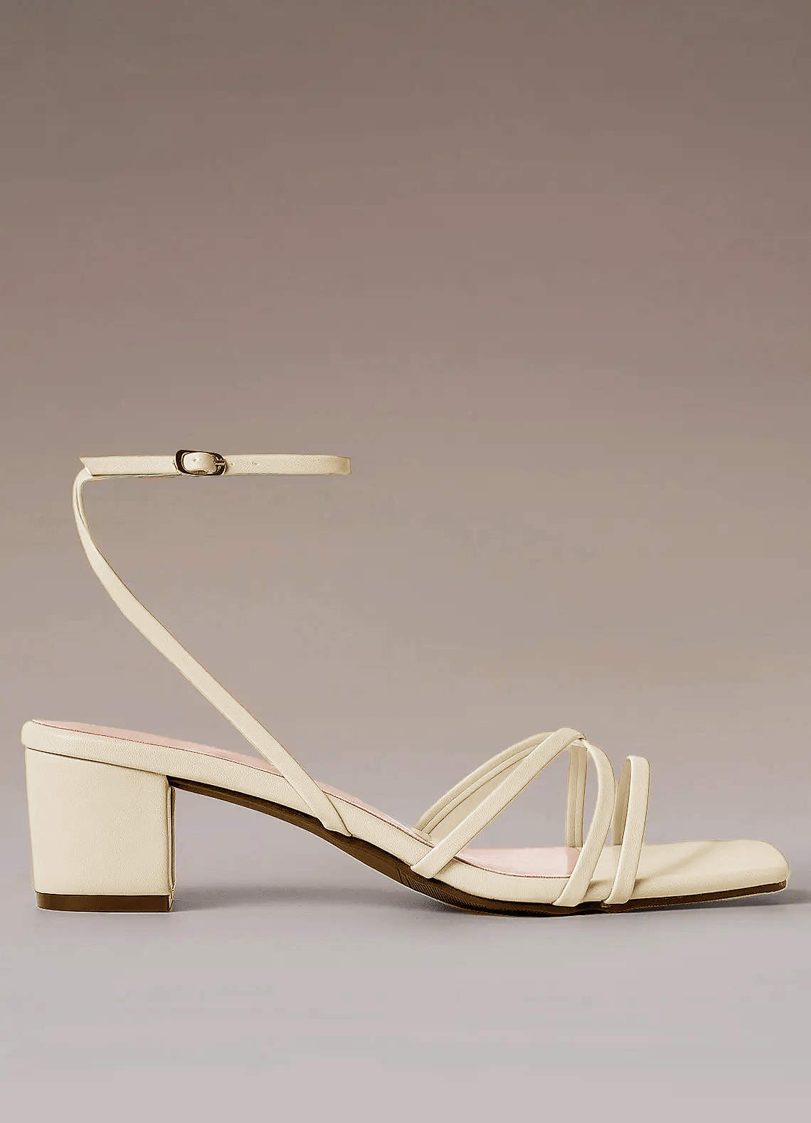 front Cross Strips Block Heel Sandals