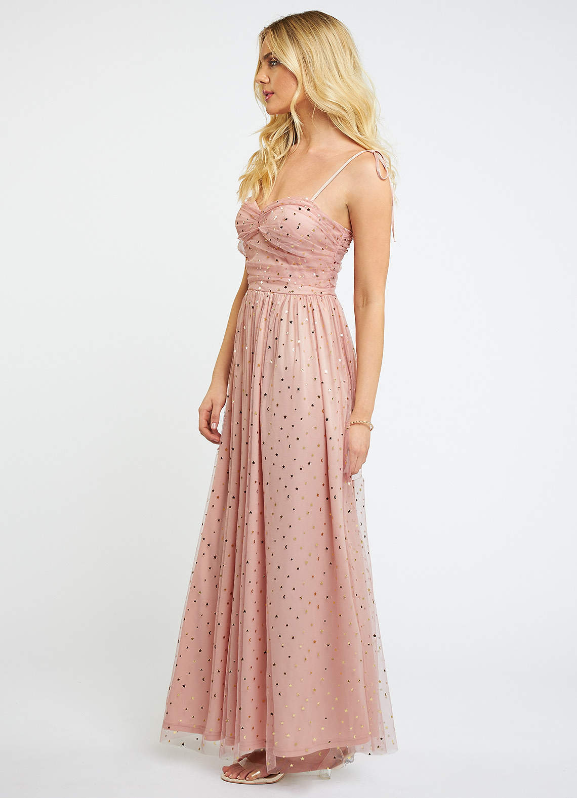 Lifetime of Love Blush Pink Tulle Maxi Dress