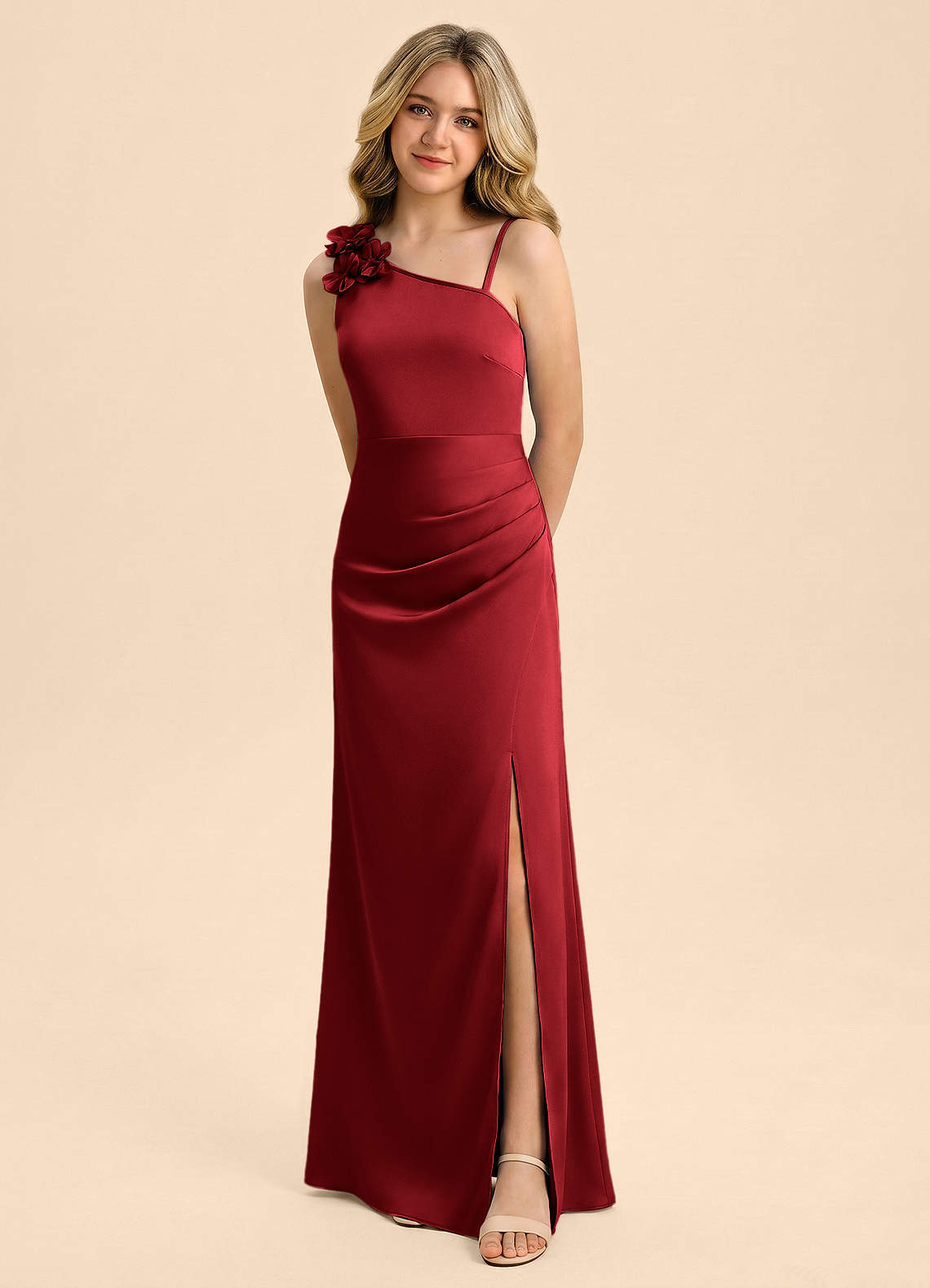 evening dress in winter rehearsal dinner | Best proposal dresses without shoes Vittoria Scoop-Neck Lace-up Back sleeve:35/36 Style:LD194-263