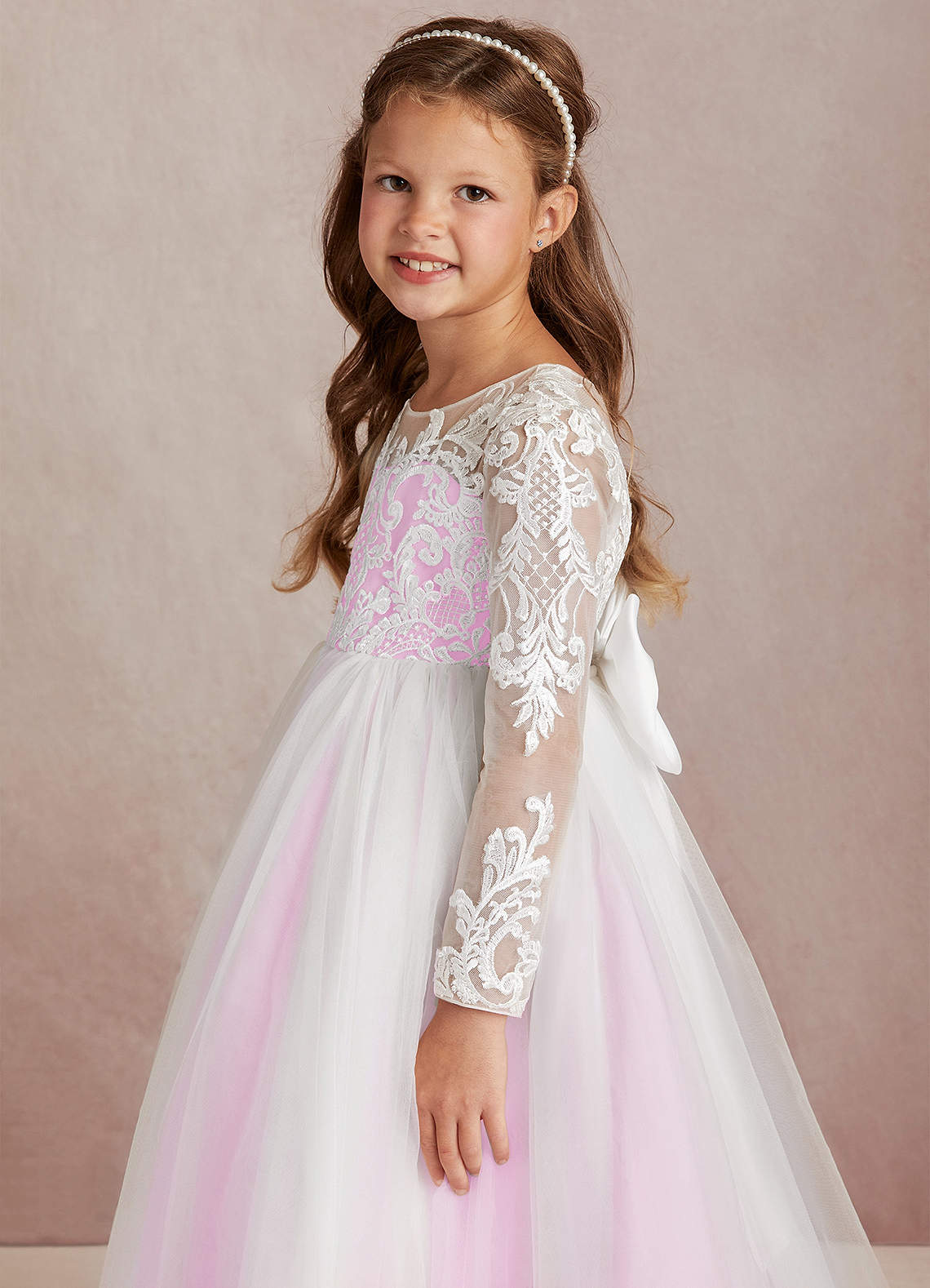 open lace back dress Elodie Blush Floral Embroidered Dress – Frock and Frill