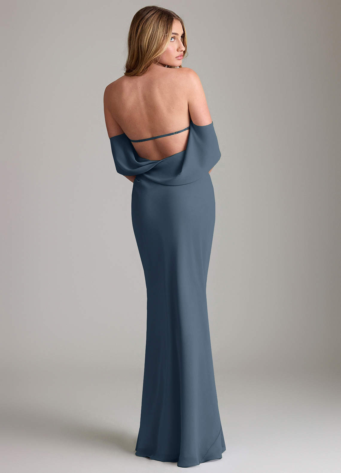 Azazie Lusinda Neptune Chiffon Bridesmaid Dresses | Azazie