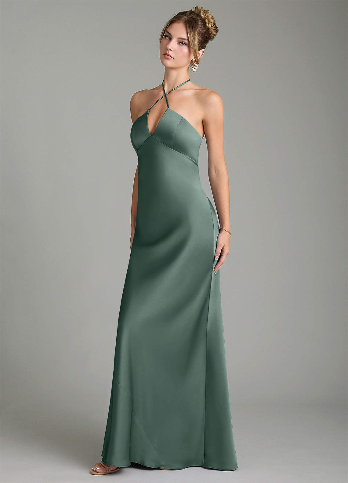 sea moss bridesmaid dresses Azazie Aziza