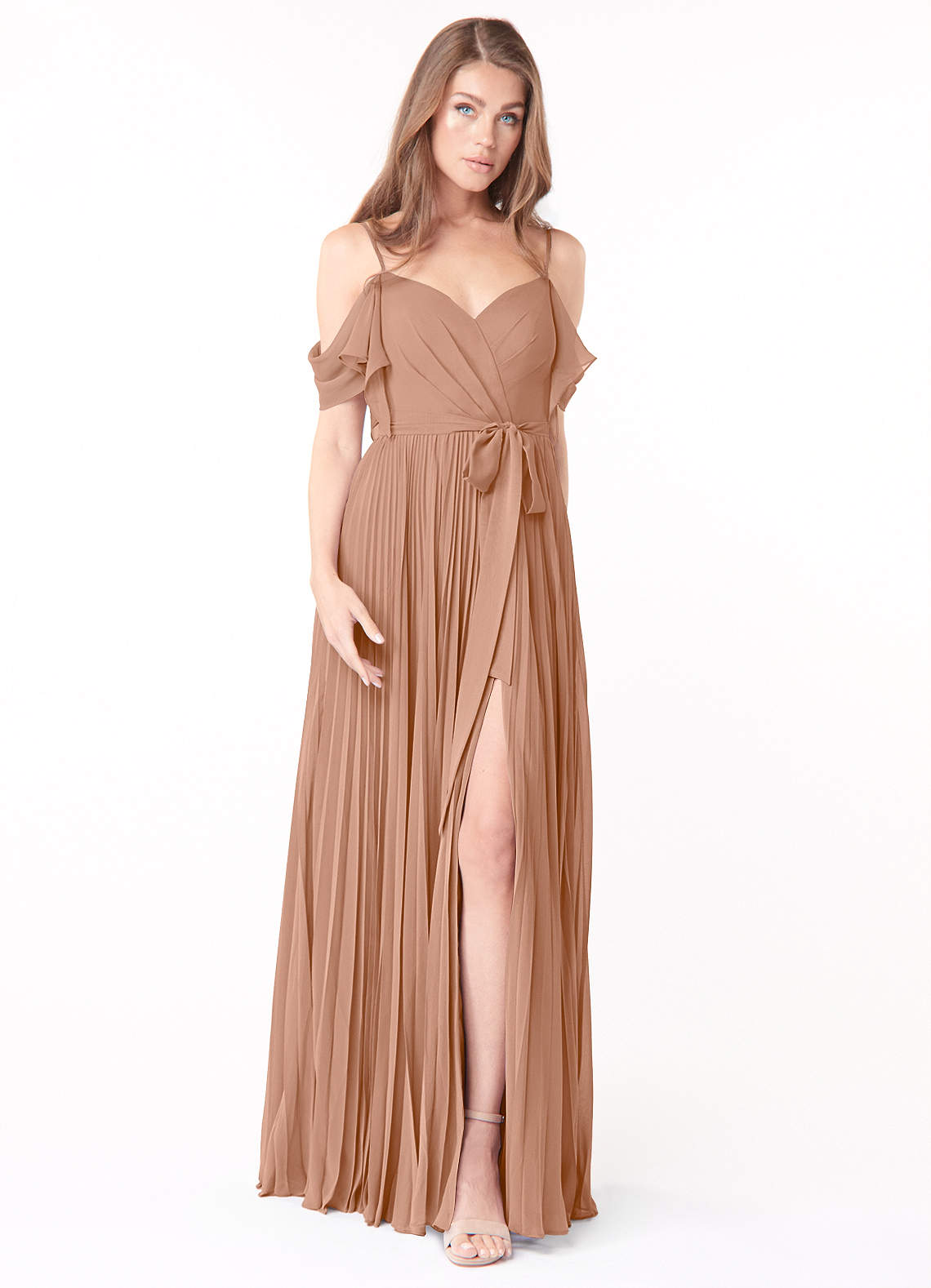 Azazie Lyney Final Sale Dusk A-Line Off the Shoulder Chiffon Dress image1