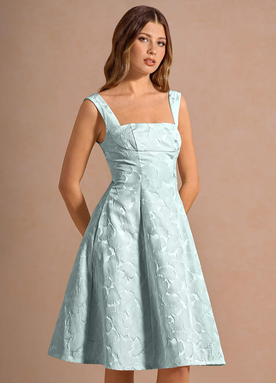 Amara French Blue Midi Dress | Azazie