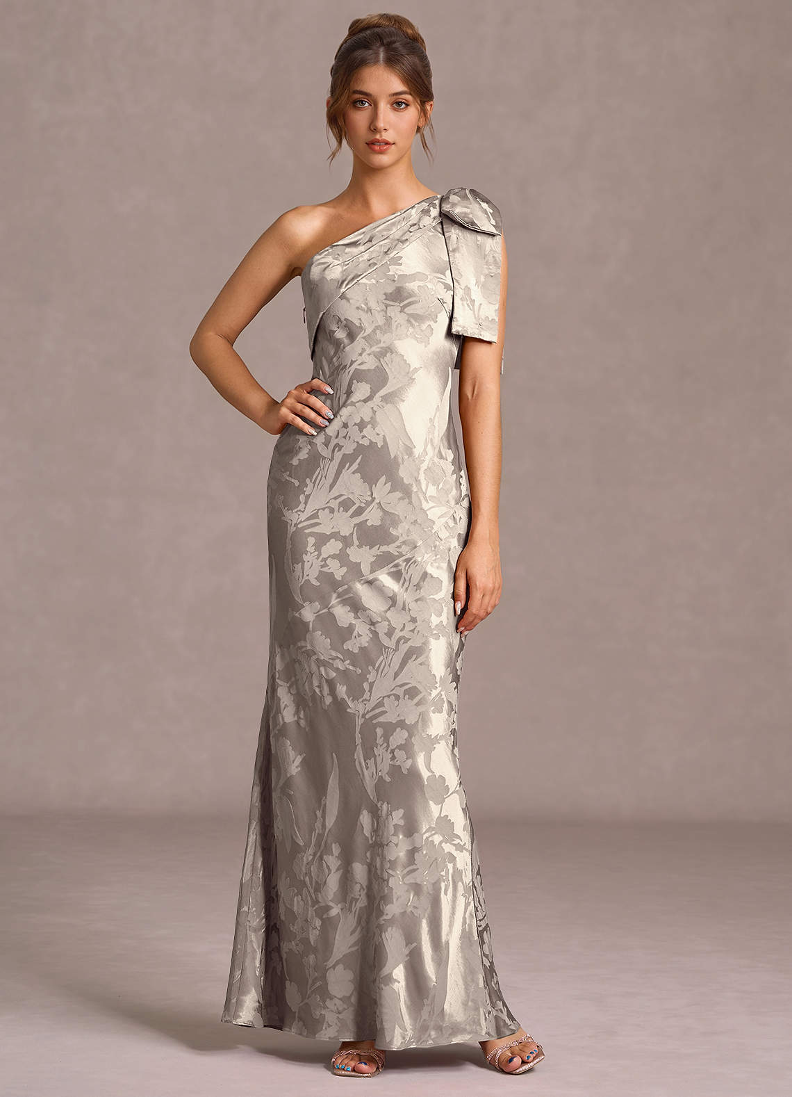 Queniva Platinum Maxi Dress Ready to Ship | Azazie