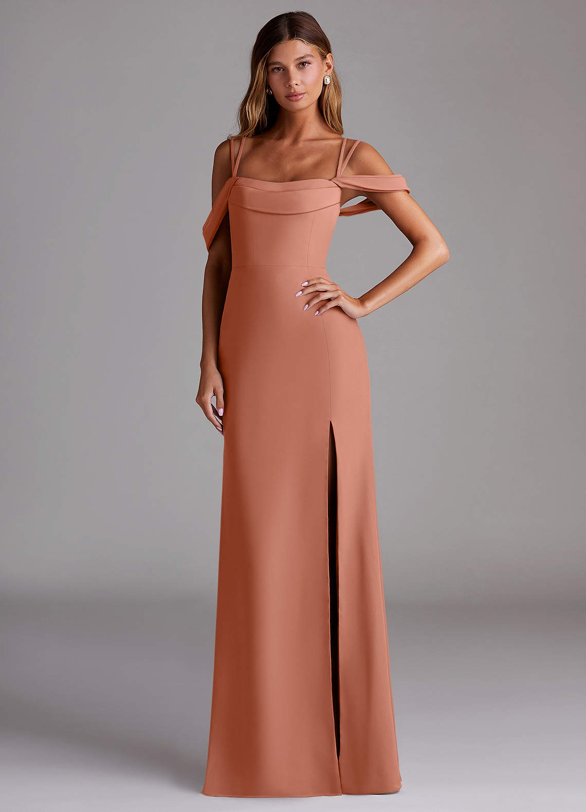 princess polly baby blue dress Brown Dark Orange Bridesmaid Dresses Burnt Orange Bridesmaid Dresses For  Women Satin Corset Mermaid main image 1