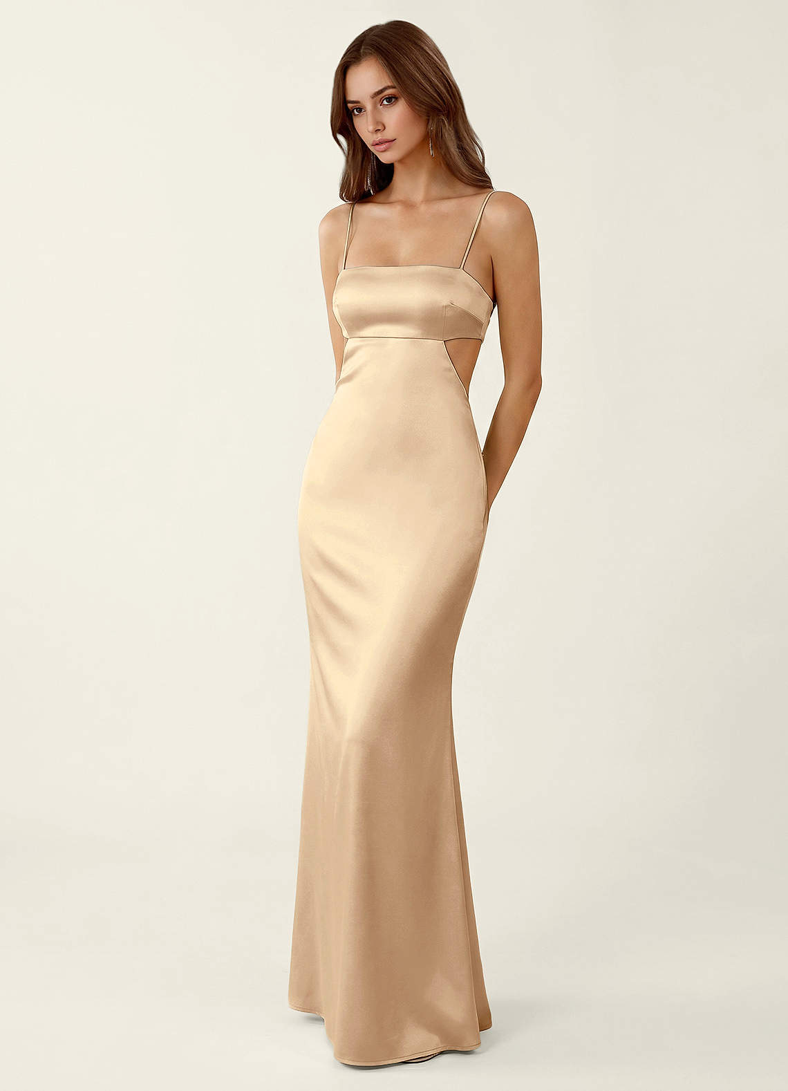 90s style maxi dress Icon V Slip Color:BROWN create which would pair well DIY backless top you