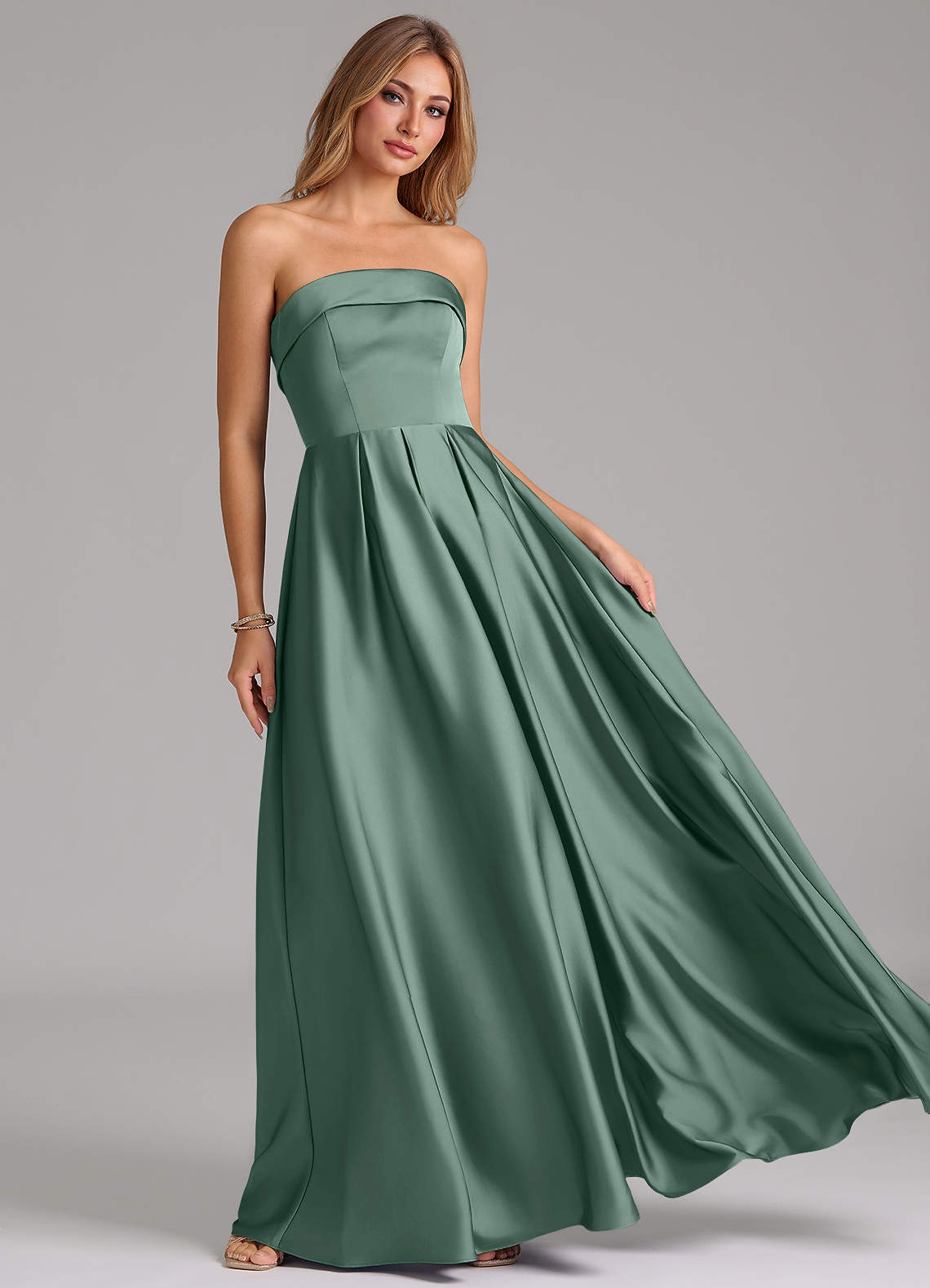 a line wedding dress guest Royal Blue Lace-Up Satin A-line Wedding Guest Dress – Modsele