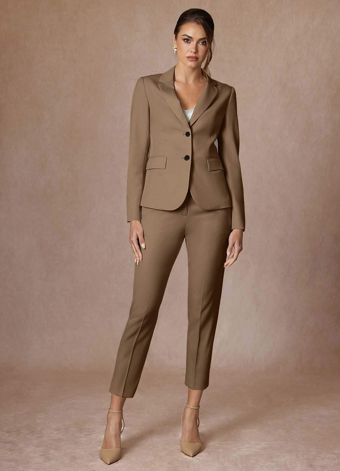 front Azazie Refined Weave Women Suit Swatch