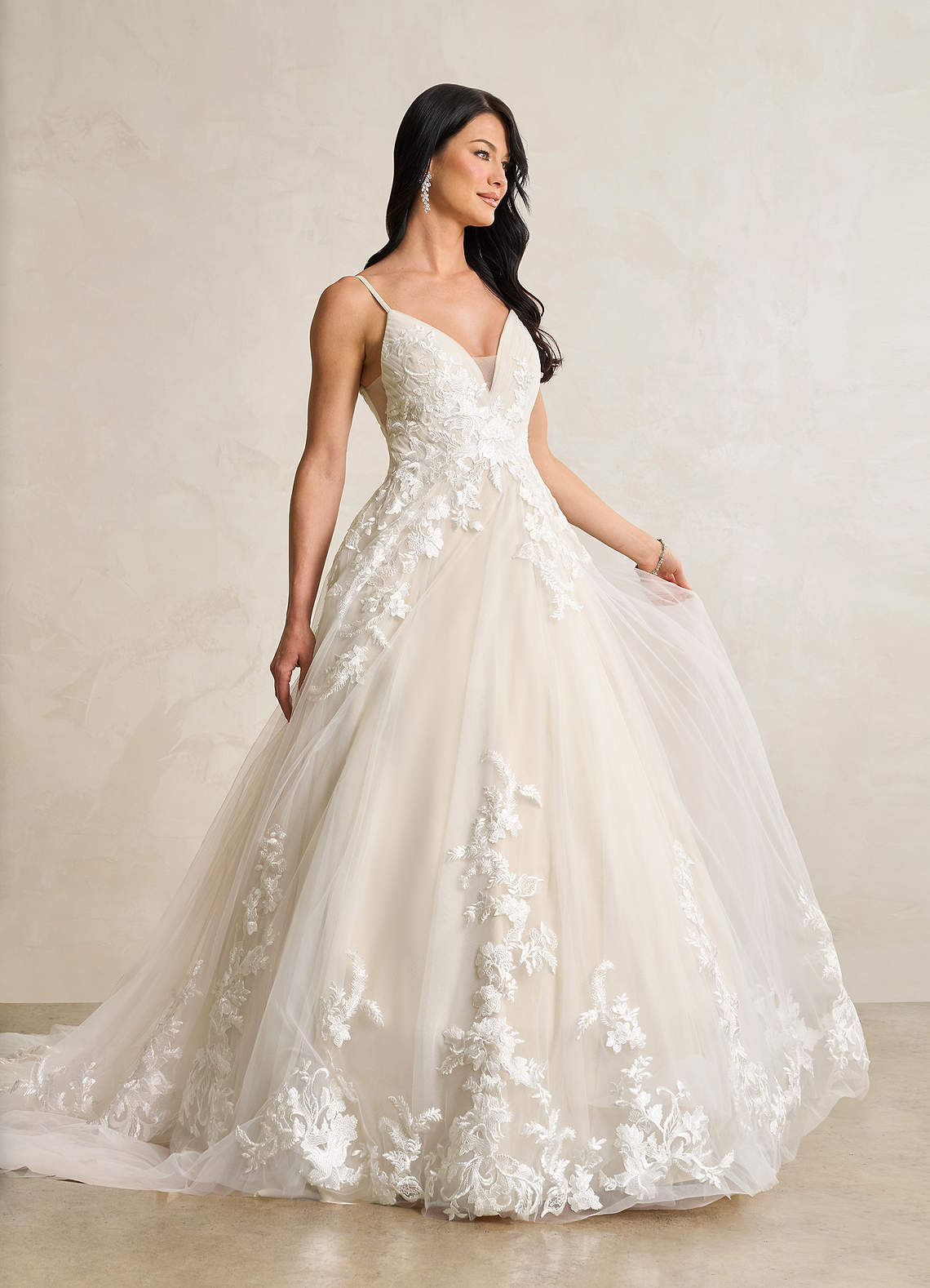 White orders diamond wedding dress