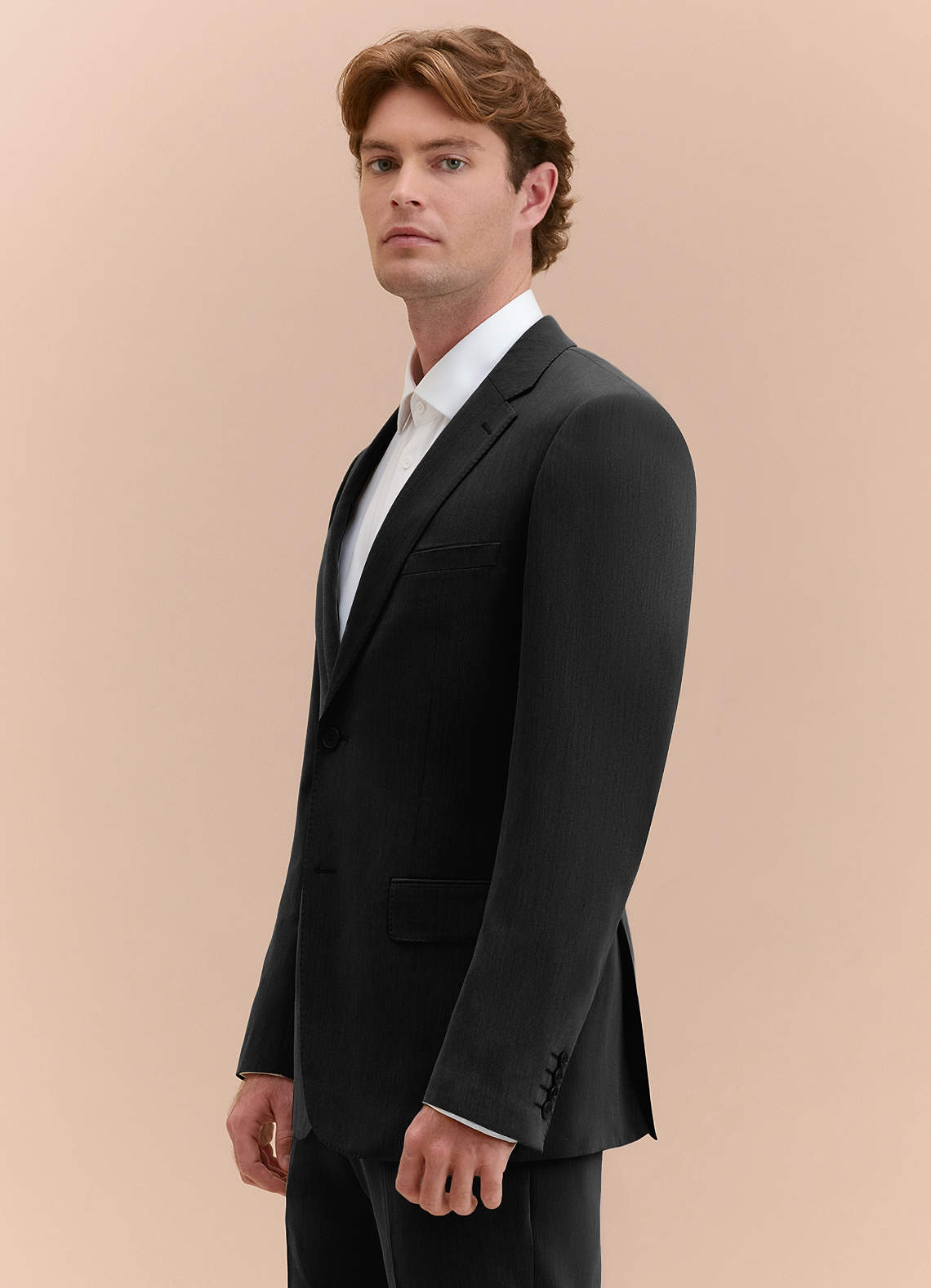 front William Black Comfort Blend  Suit Jacket