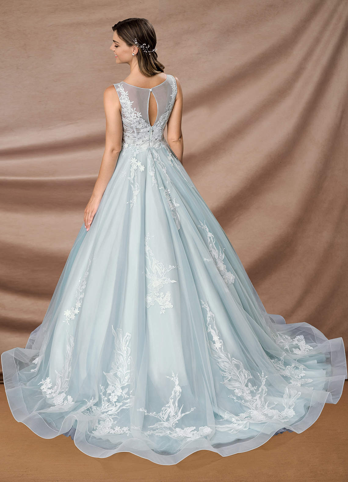 Azazie Sedona Wedding Dresses Ball-Gown Tulle Chapel Train Dress image1