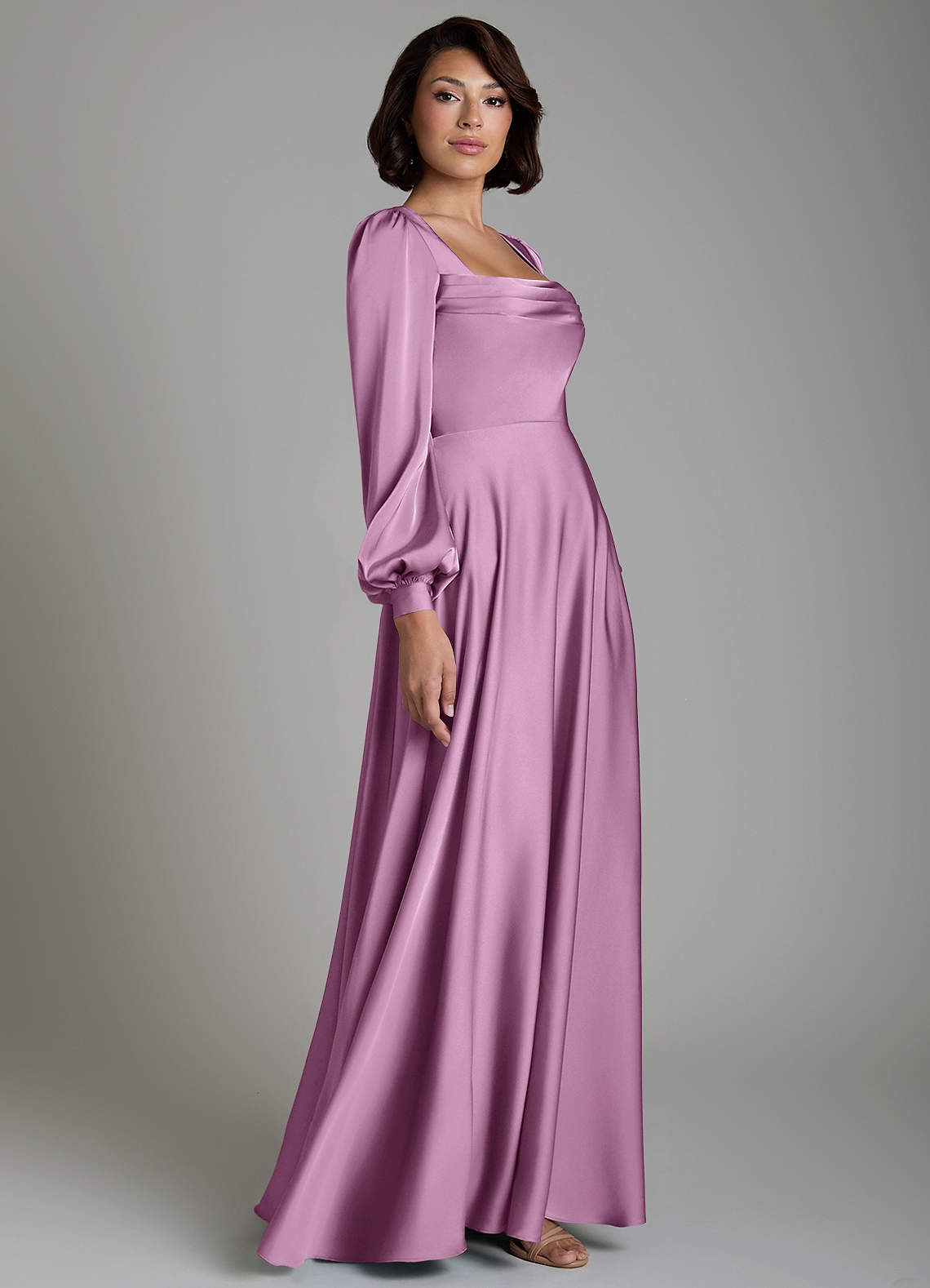 wisteria long bridesmaid dress Azazie Solana Size:10 UK / 11 US