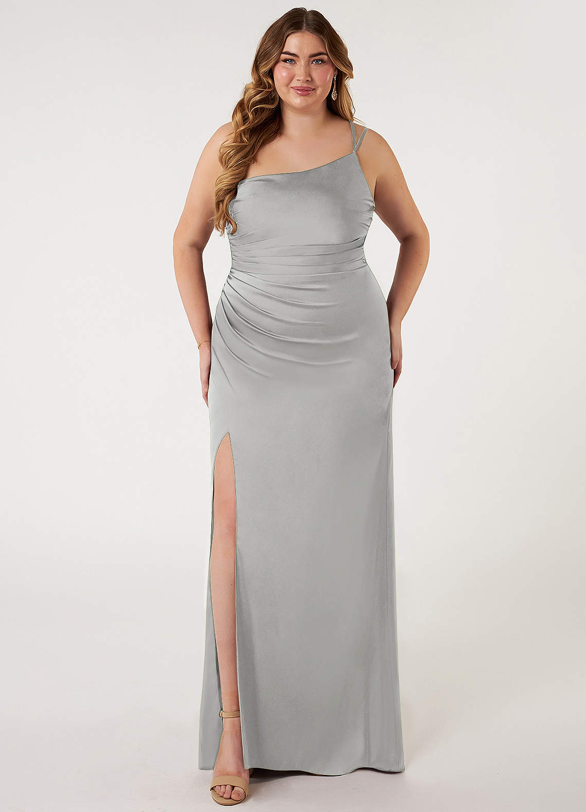 azazie eren stretch satin dress Azazie Eren