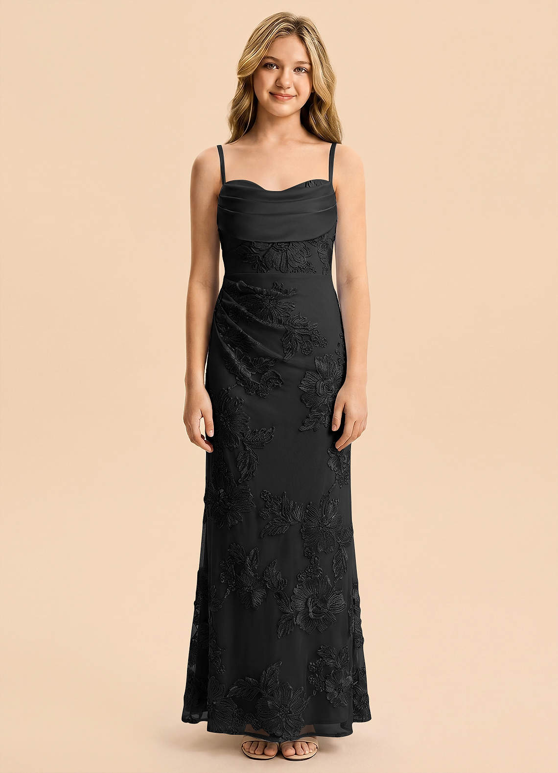 front Azazie Kylie Junior Formal Dress