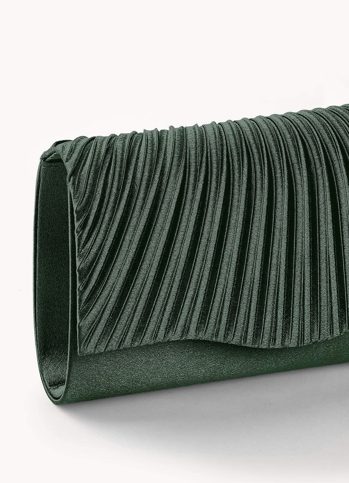 front Matching Color Metallic Satin Sandals Envelope Clutch Set