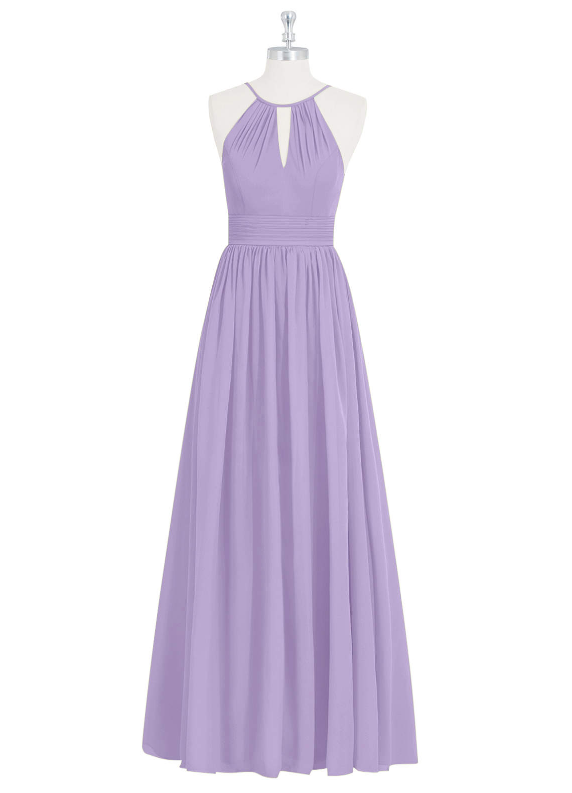 dark lavender bridesmaid dresses Long Sleeveless Bridesmaids Lace Chiffon Dress main image 1