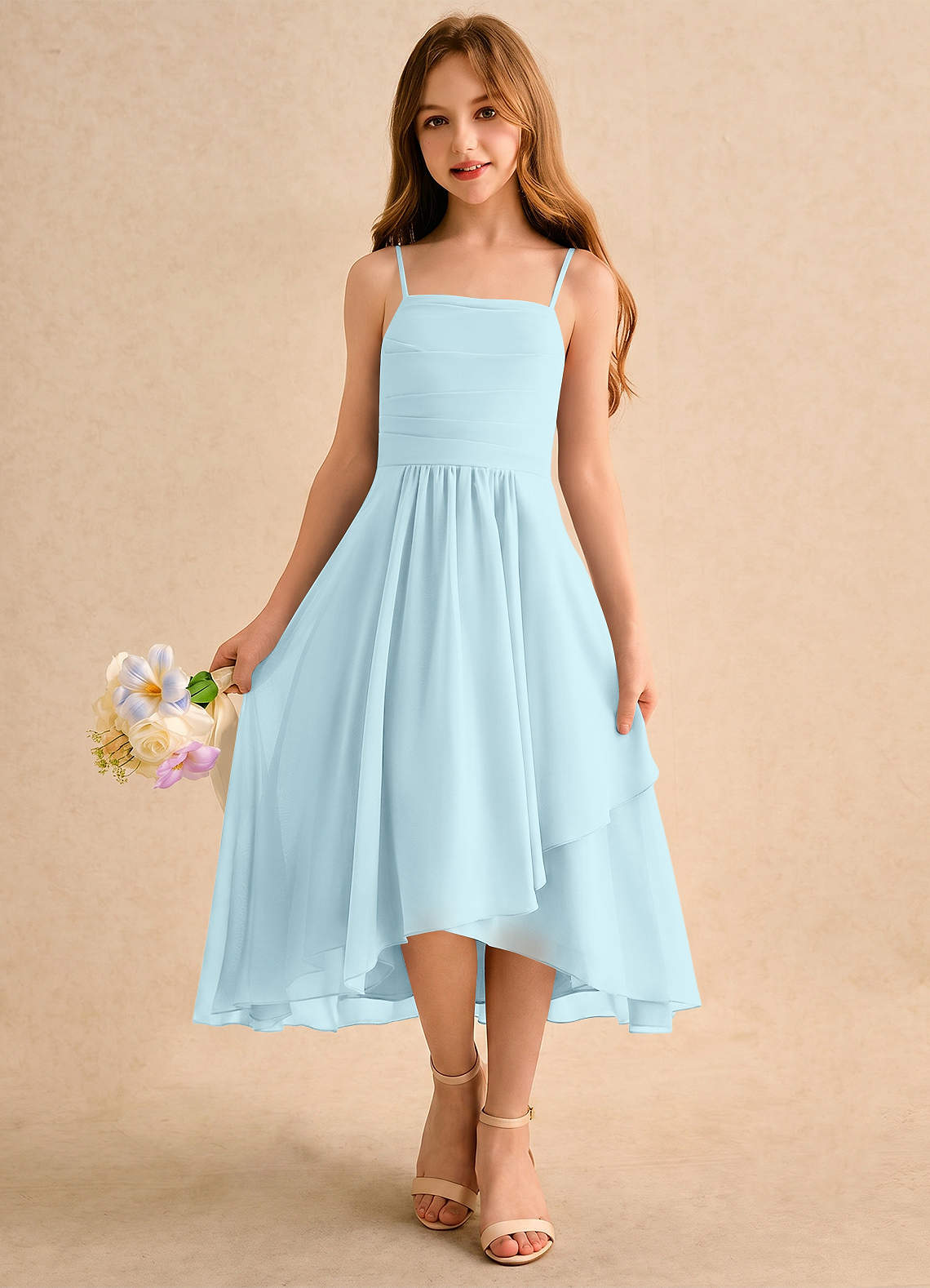 how to shorten a pleated chiffon dress Chiffon Knee-length Ruffles Sleeve Pleated Simple Wedding Guest Dress