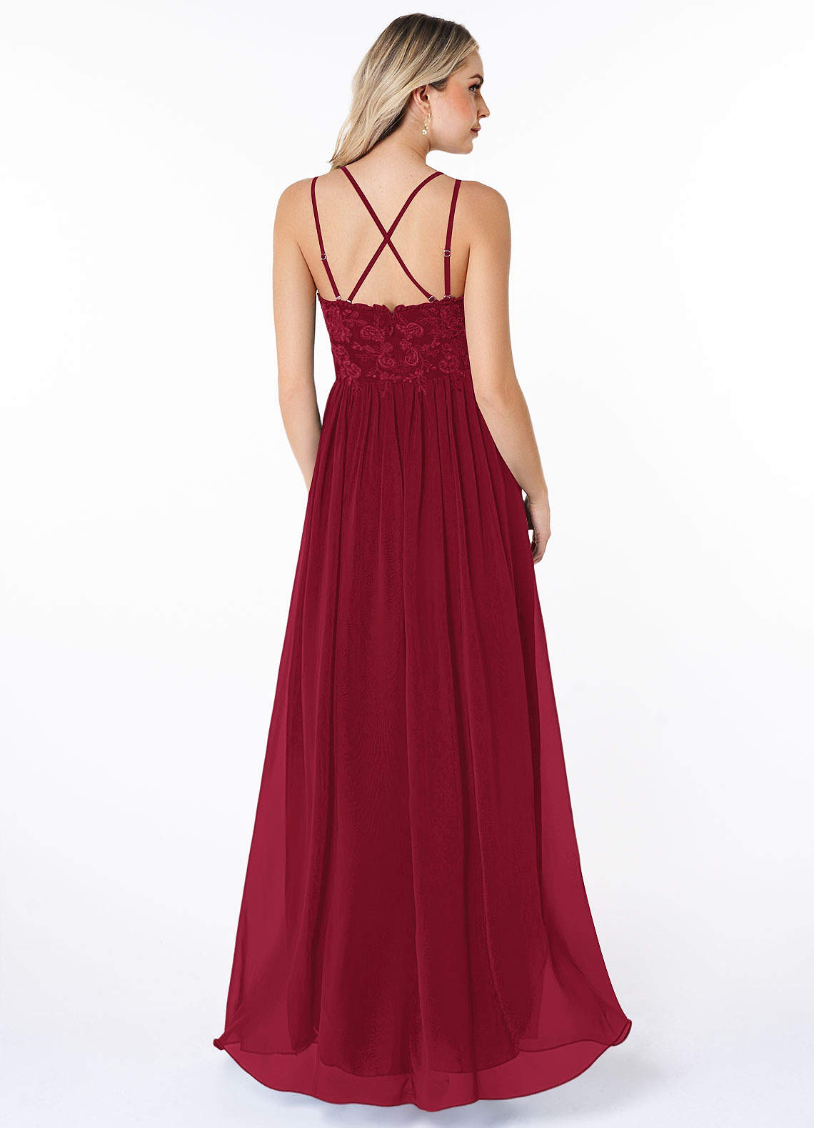 Burgundy Azazie Shanna Bridesmaid Dresses | Azazie