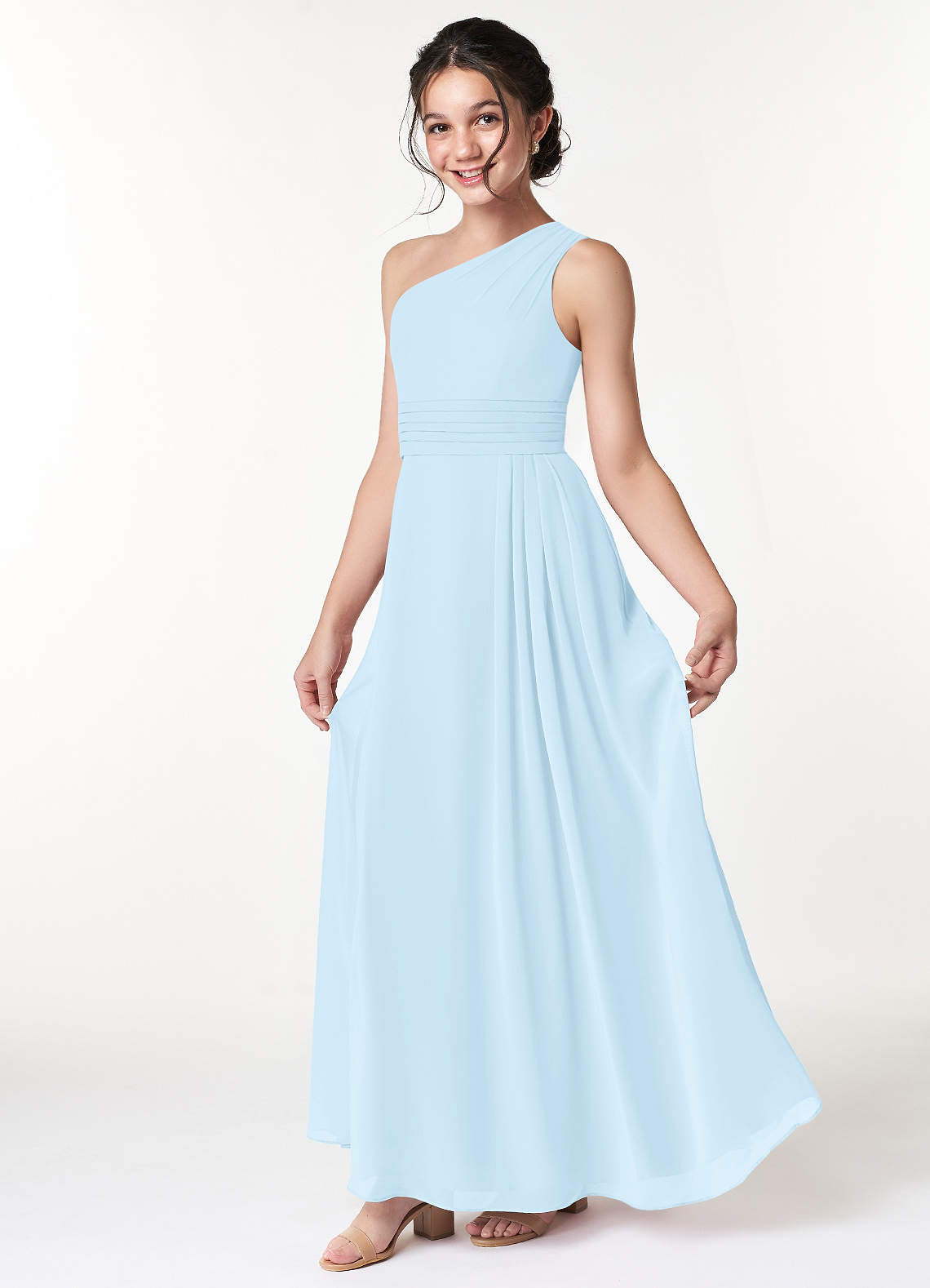 Azazie Cleo Junior Ready to Ship Bridesmaid Dress in Sky Blue | Azazie Azazie Cleo Junior Ready to Ship Bridesmaid Dress in Sky Blue | Azazie