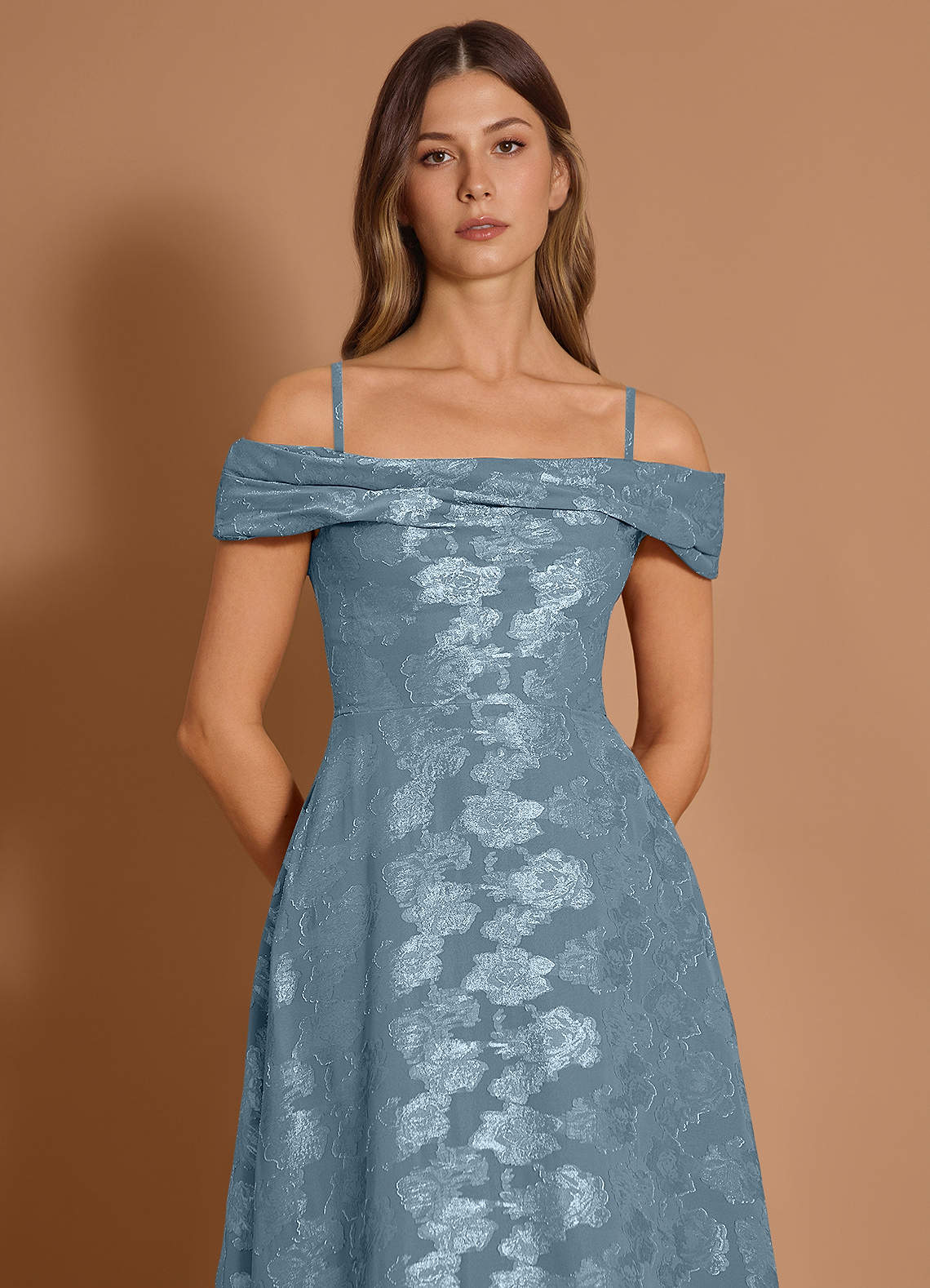 Miranda Dusty Blue Maxi Dress Ready to Ship | Azazie