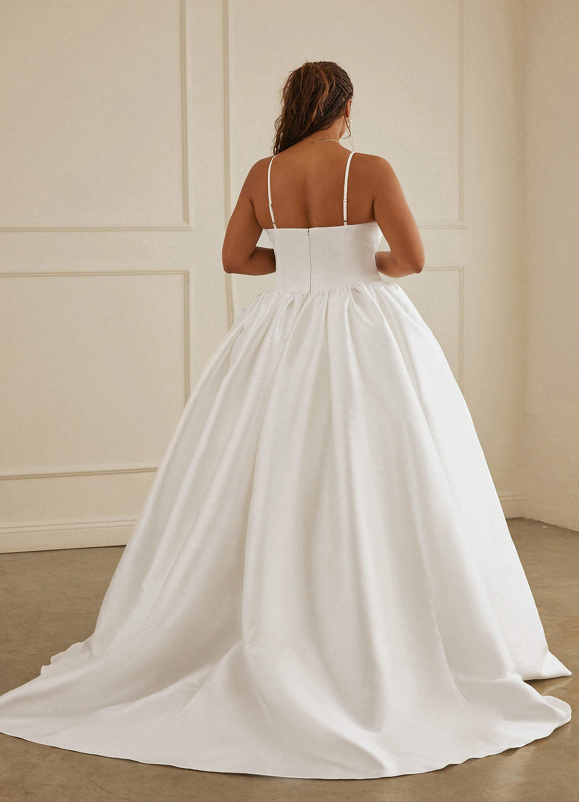 Christian Siriano Bridal for Azazie 2005 Wedding Dresses Basque Waist Crepe Back Satin and Mikado Ball Gown image9