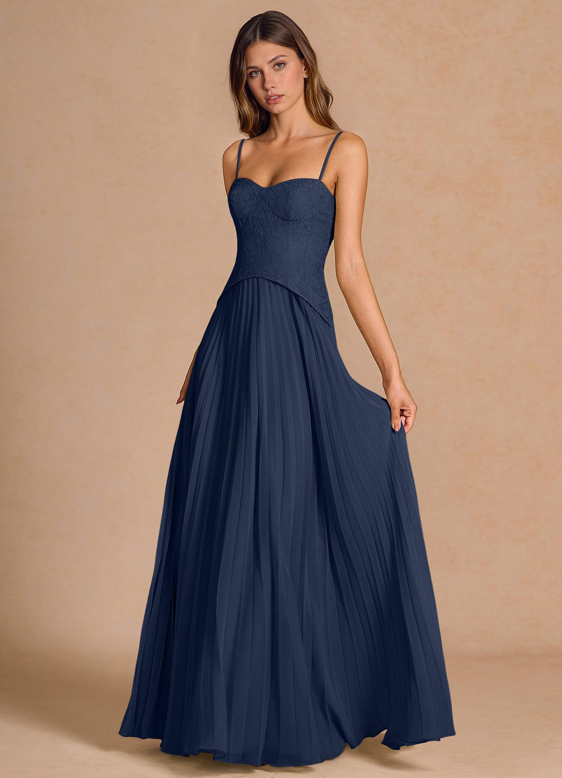 Daphine Navy Maxi Dress | Azazie