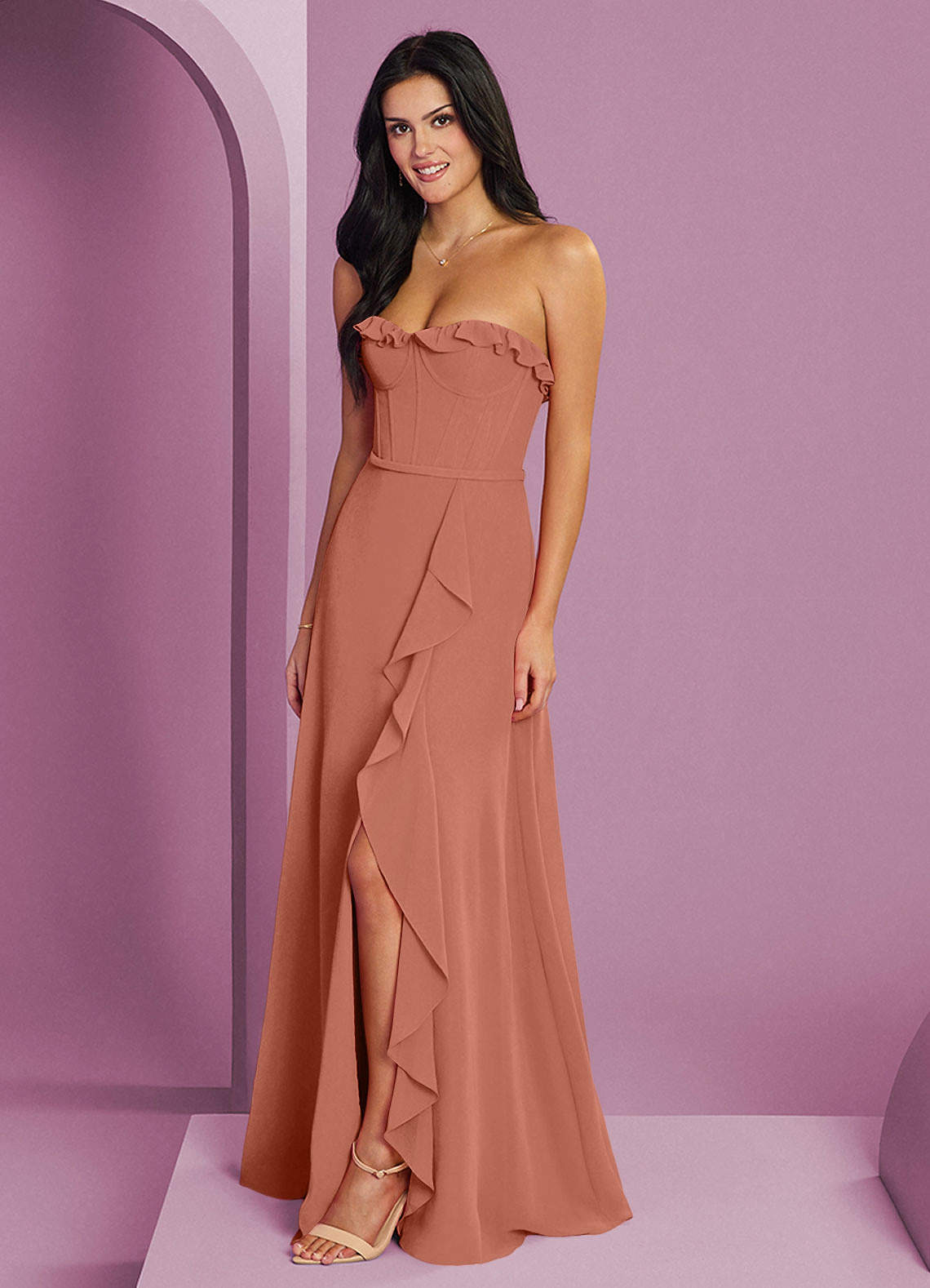 Barbie ♥ Azazie Bridesmaid Dresses MAI TAI A-Line Sweetheart Neckline Chiffon Dress image1
