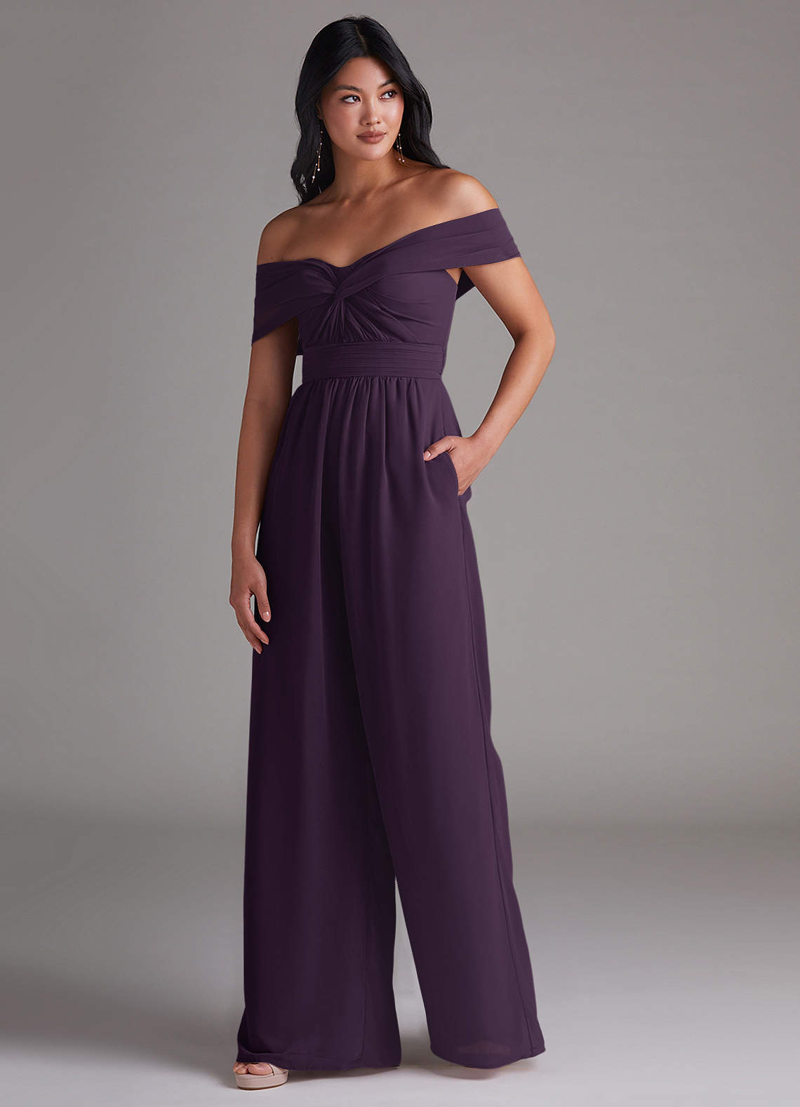 Azazie Lamara Plum Bridesmaid Dresses Azazie