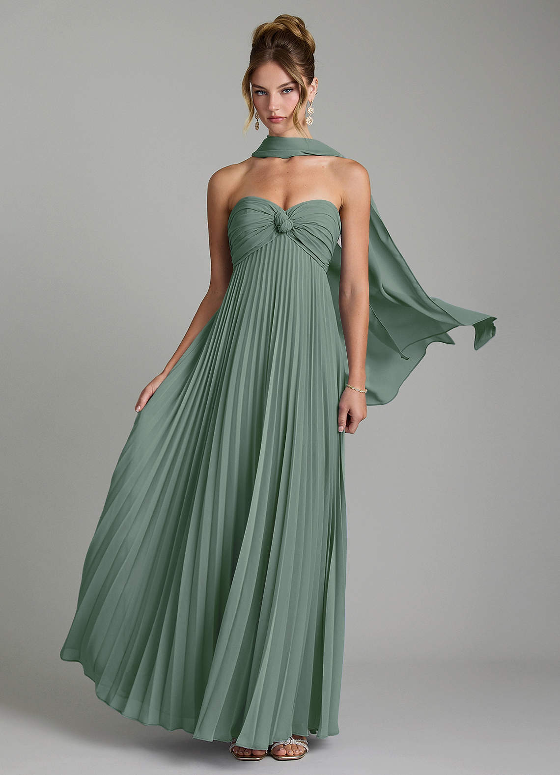 empire bridesmaid dress Azazie Tempest empire waist ball gown