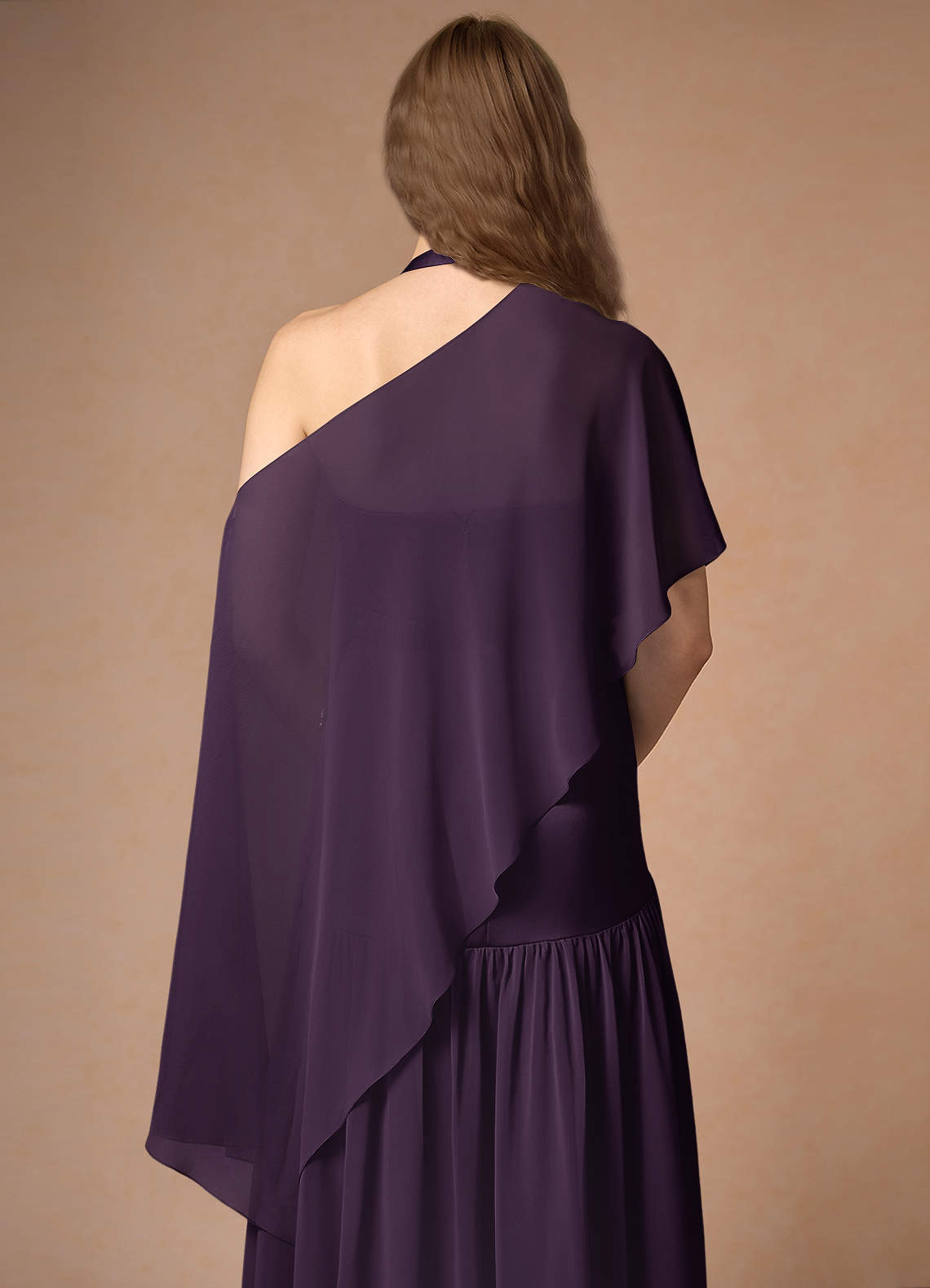 front Azazie Matching Color Chiffon Multiway Cape