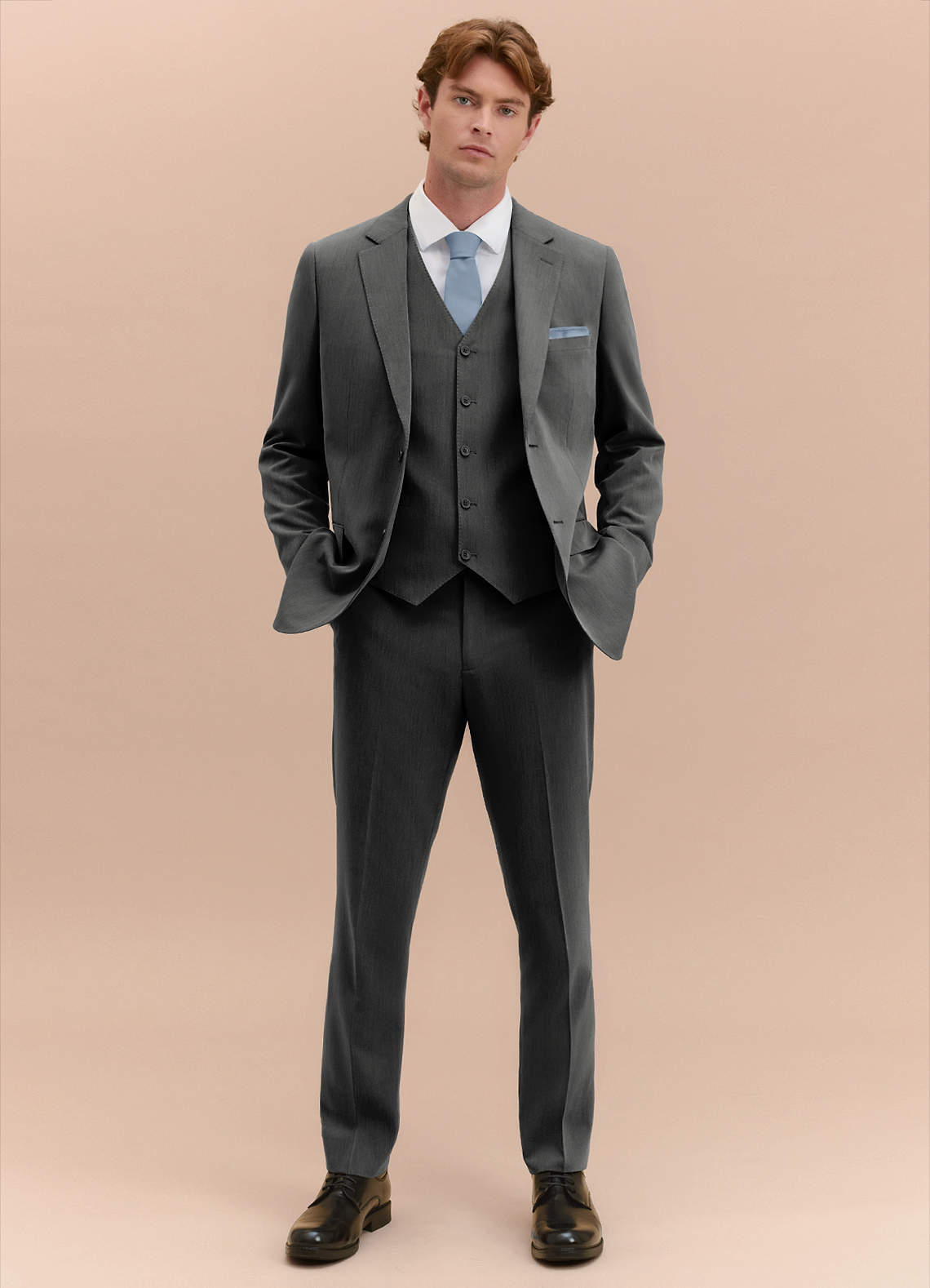 William Charcoal Comfort Blend 3-piece suit | Suit Sets |Azazie
