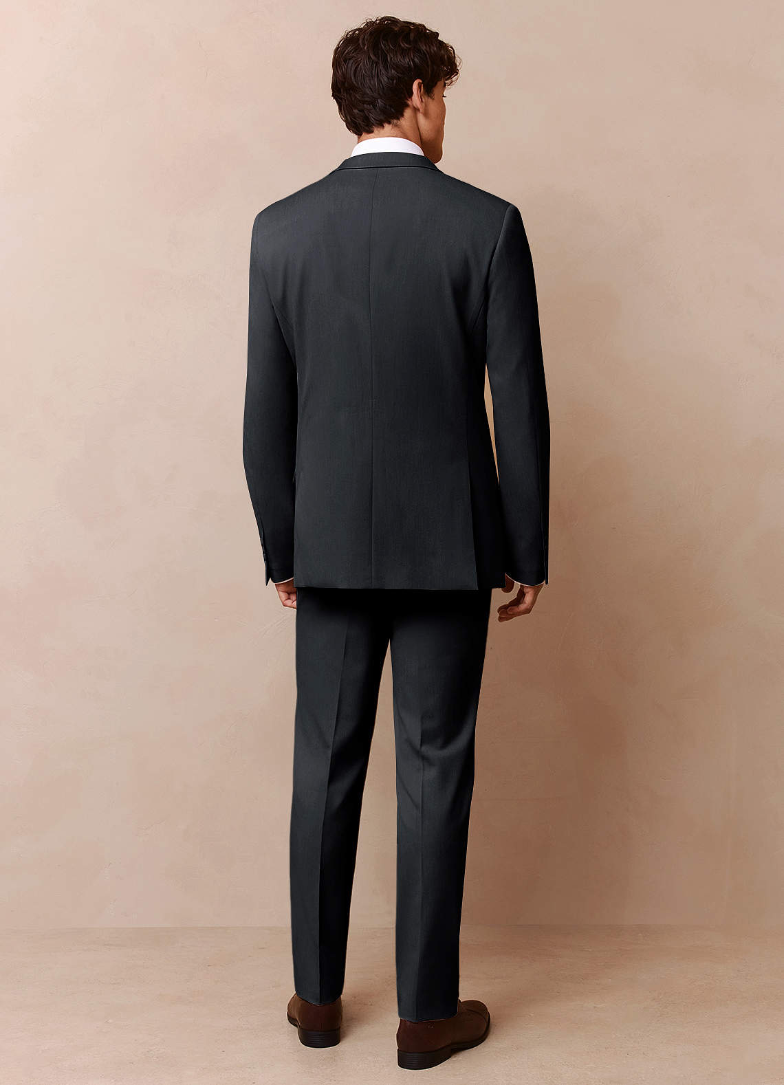 front Savile Charcoal Wool Blend 3-Piece Suit