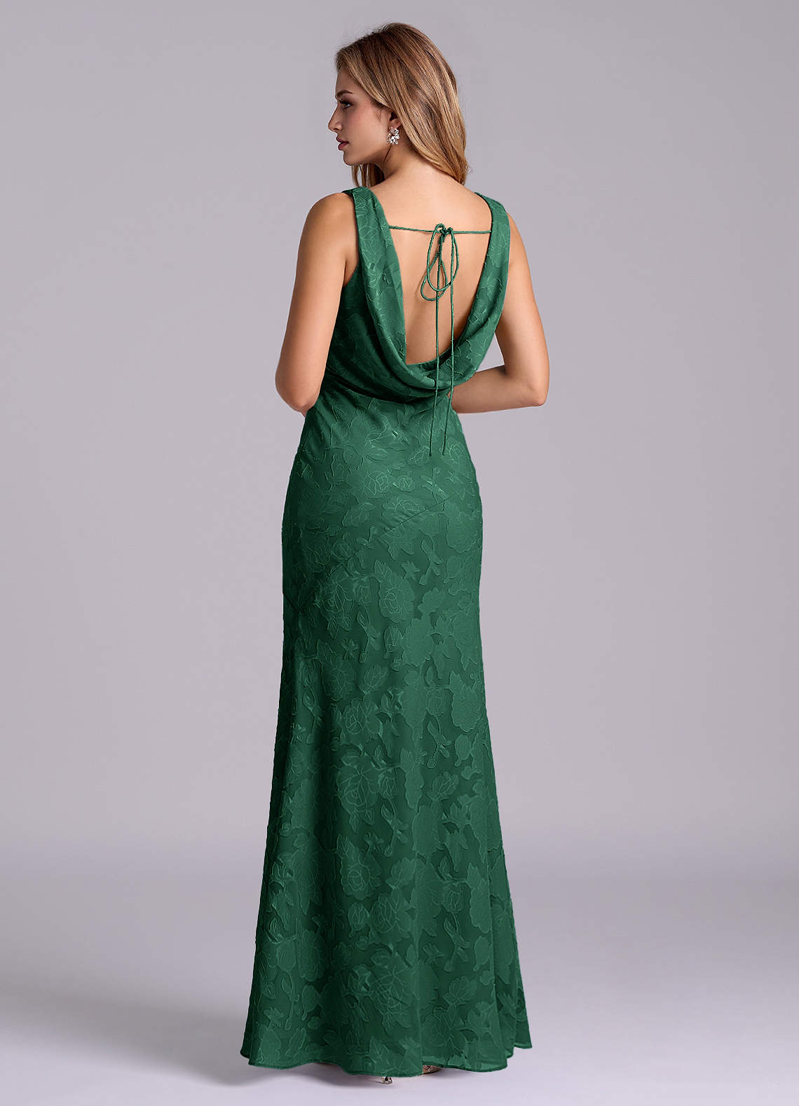 green burnout dress Burnout Velvet Dark Green Mother of Bride Dress