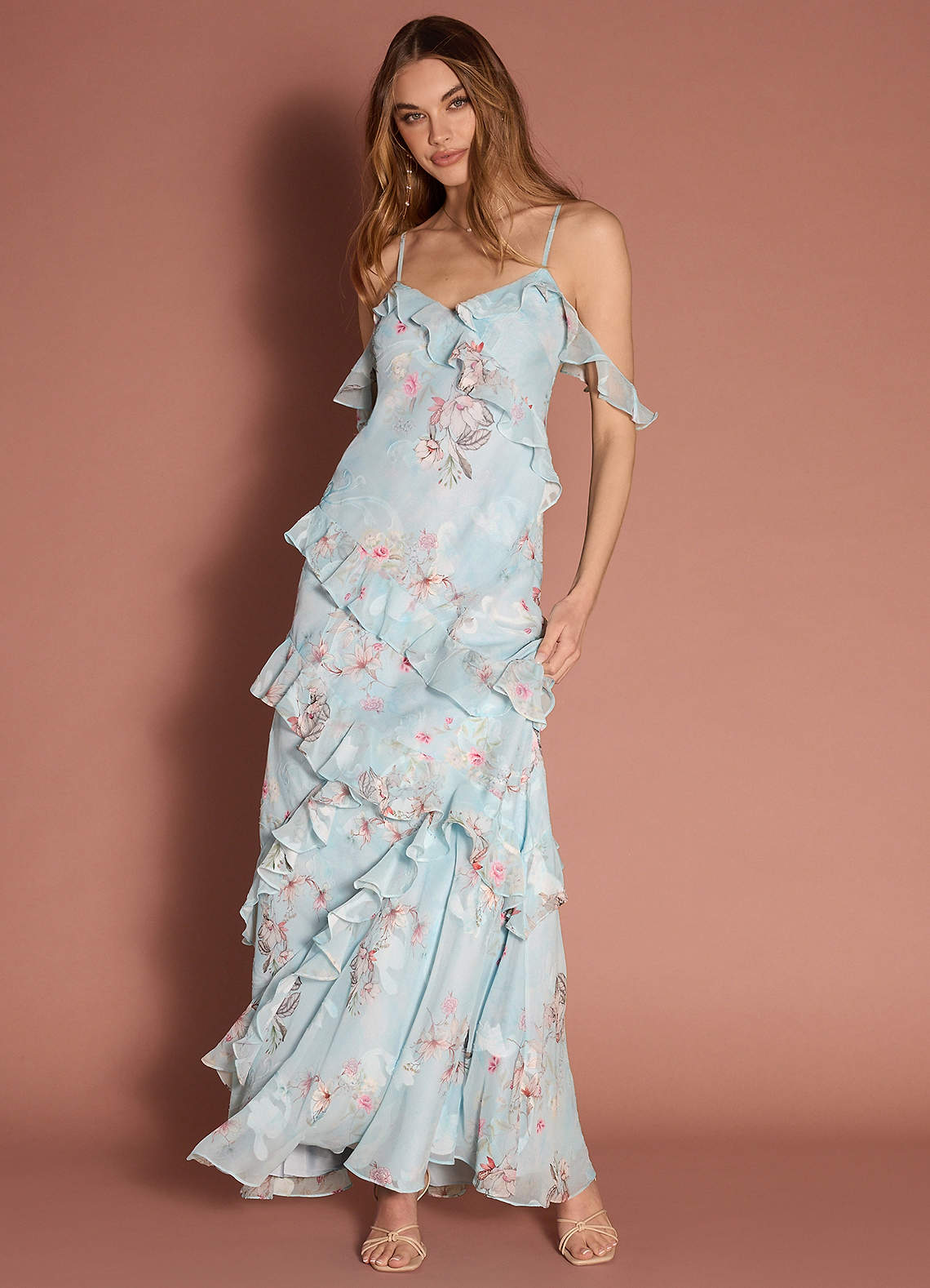 Brittany Ice Blue Maxi Dress Ready to Ship | Azazie