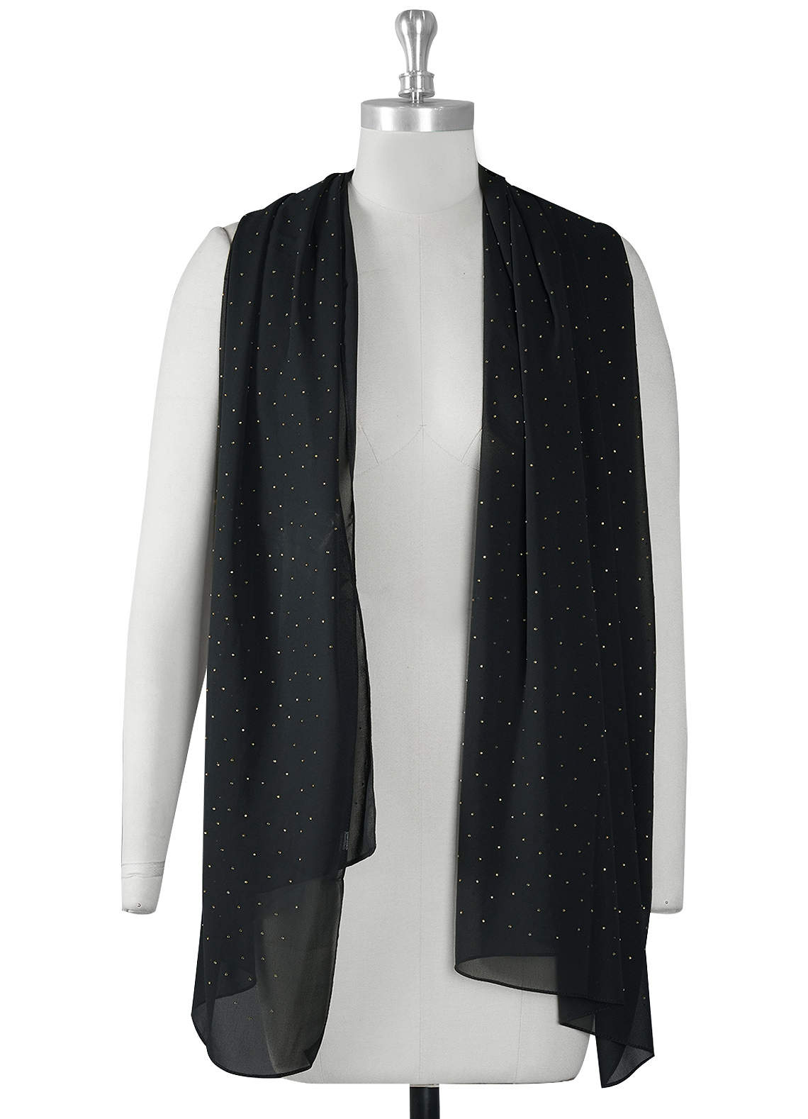front Met parels gevulde chiffonomslagdoek