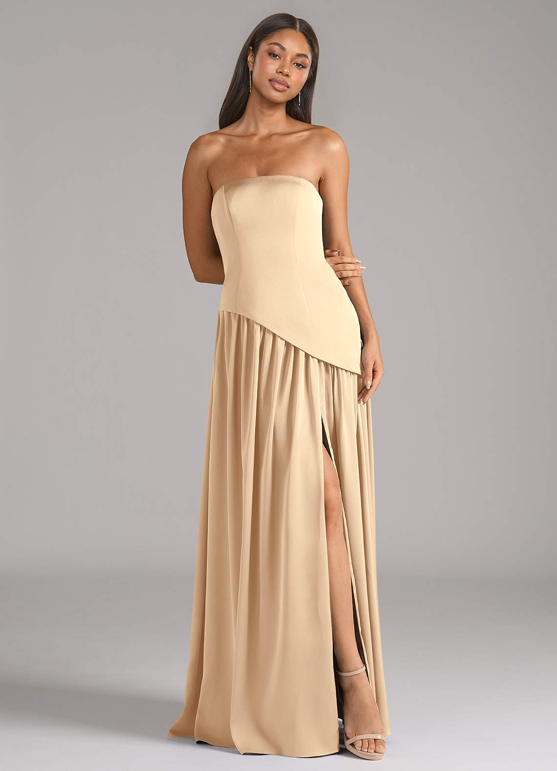 adelie maxi dress champagne Adele Halter Maxi Dress ~ Champagne Luxe Satin Show Me Your Mumu