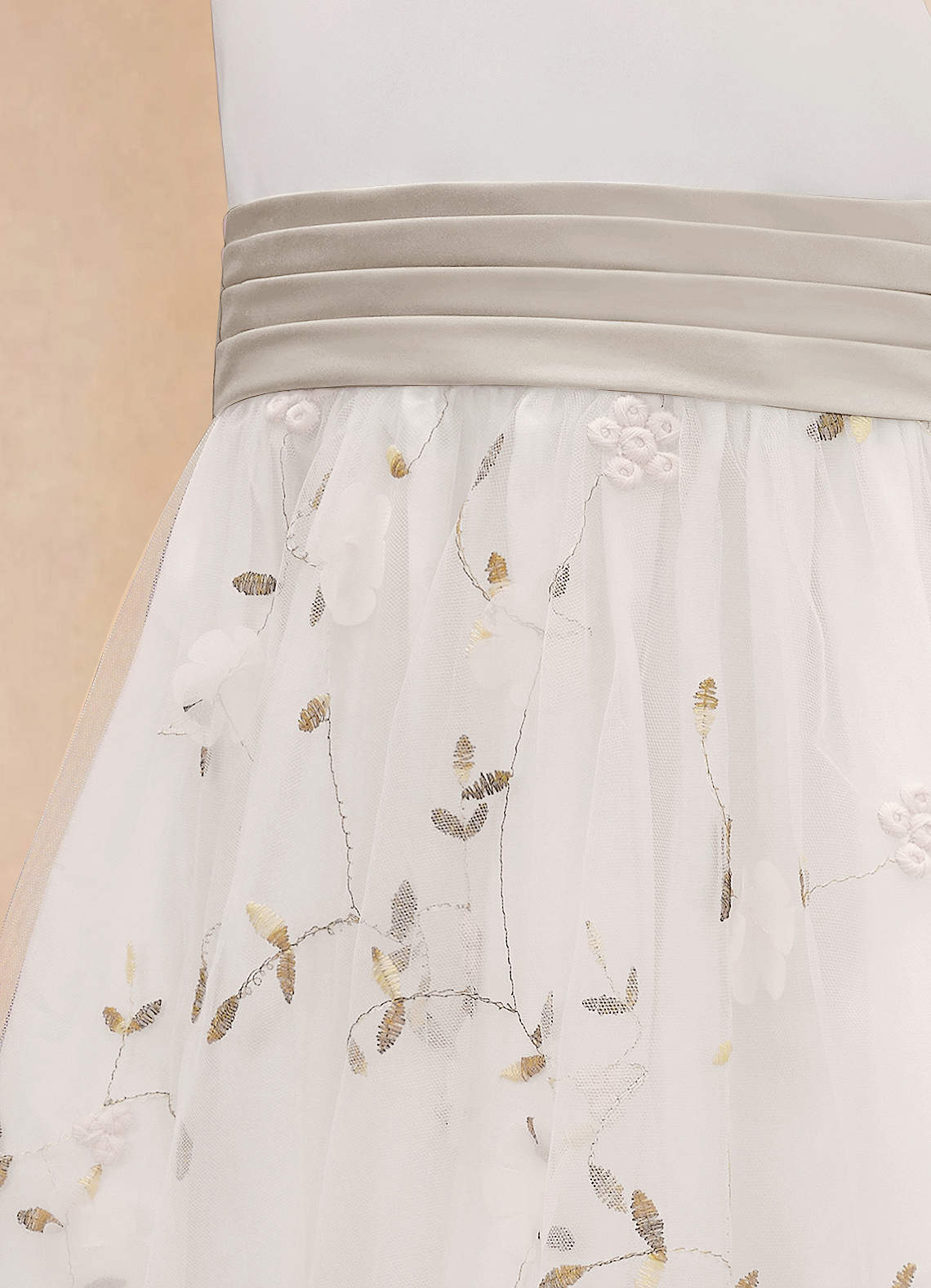 Azazie Pollie Flower Girl Klänningar Klä A-Linje i Tyll Rosett image13