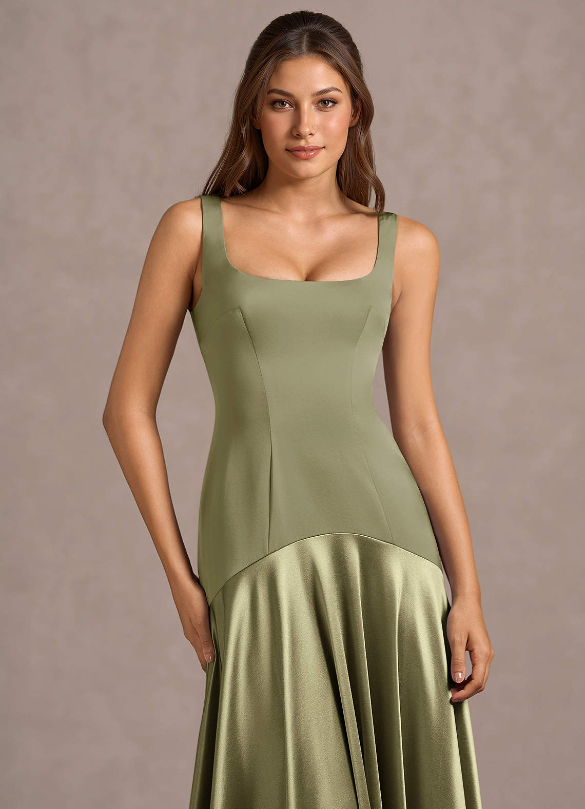 Heloise Pistachio Maxi Dress | Azazie
