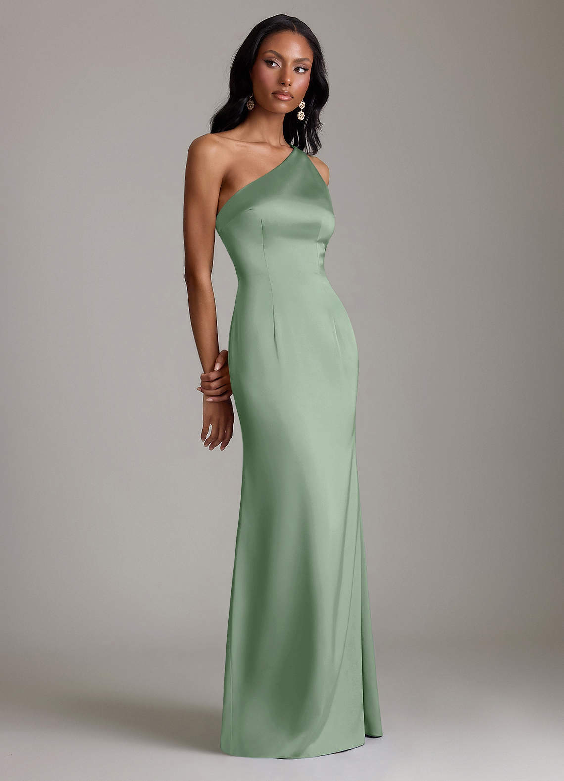 bridesmaid dress silhouettes Pleated V-Neck Bridesmaid Dress with Empire Waist | Simple