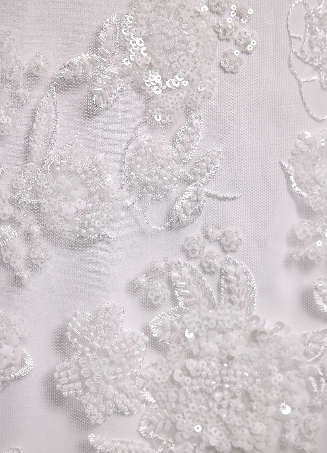 Azazie Frankie Wedding Dresses Diamond White Fit and Flare Strapless Embroidered Sequin Dress image7