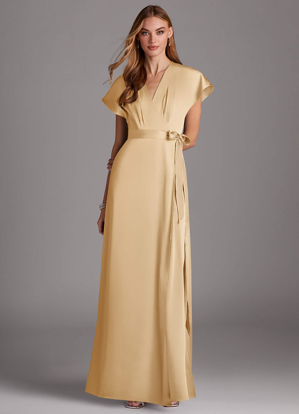 Azazie Nico Ready to Ship Gold Stretch Satin Bridesmaid Dresses | Azazie Azazie Nico Ready to Ship Gold Stretch Satin Bridesmaid Dresses | Azazie