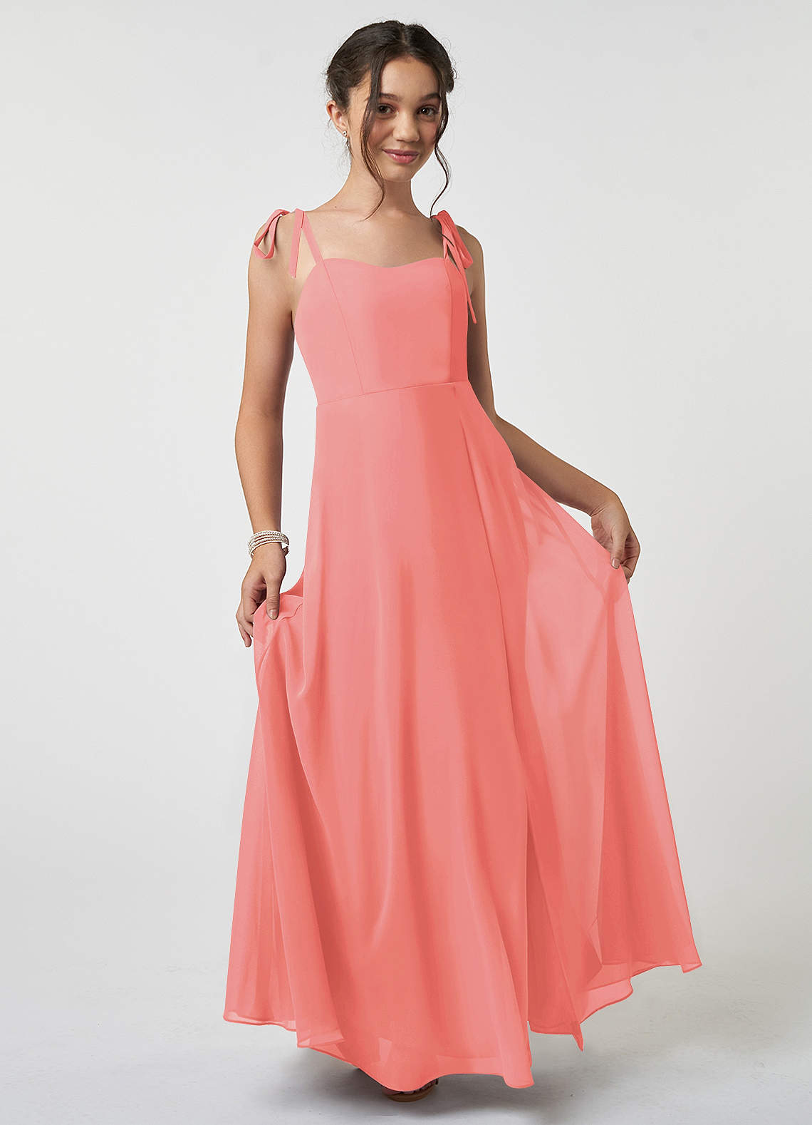 Coral pink shop bridesmaid dresses