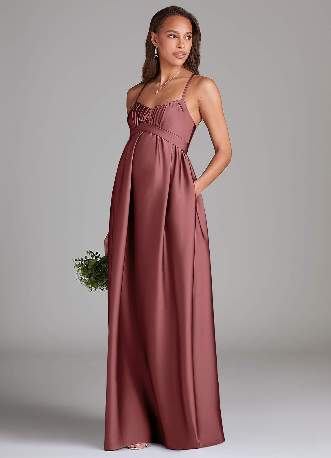 Azazie Llana Amethyst Maternity Bridesmaid Dresses | Azazie