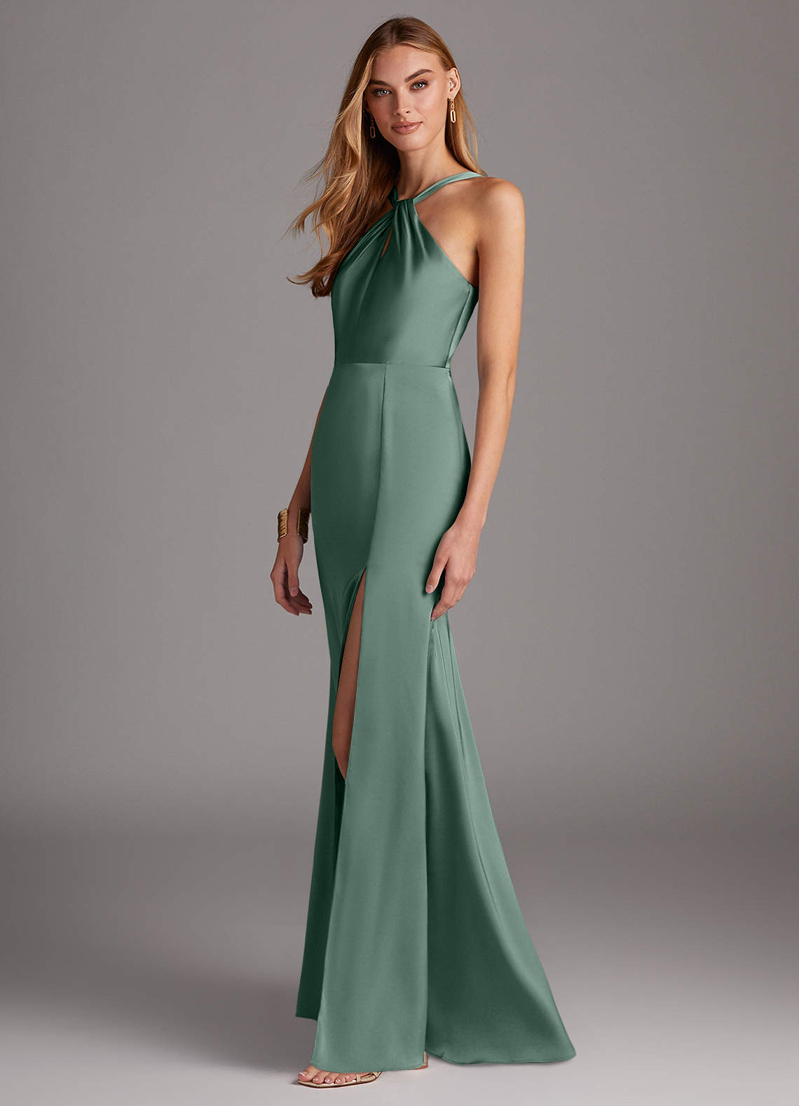 sachin and babi light blue dress Strappy Plunge Disc Sequin Sheer Panel Maxi Dress In Chocolate Brown | EGO  UK main image 1