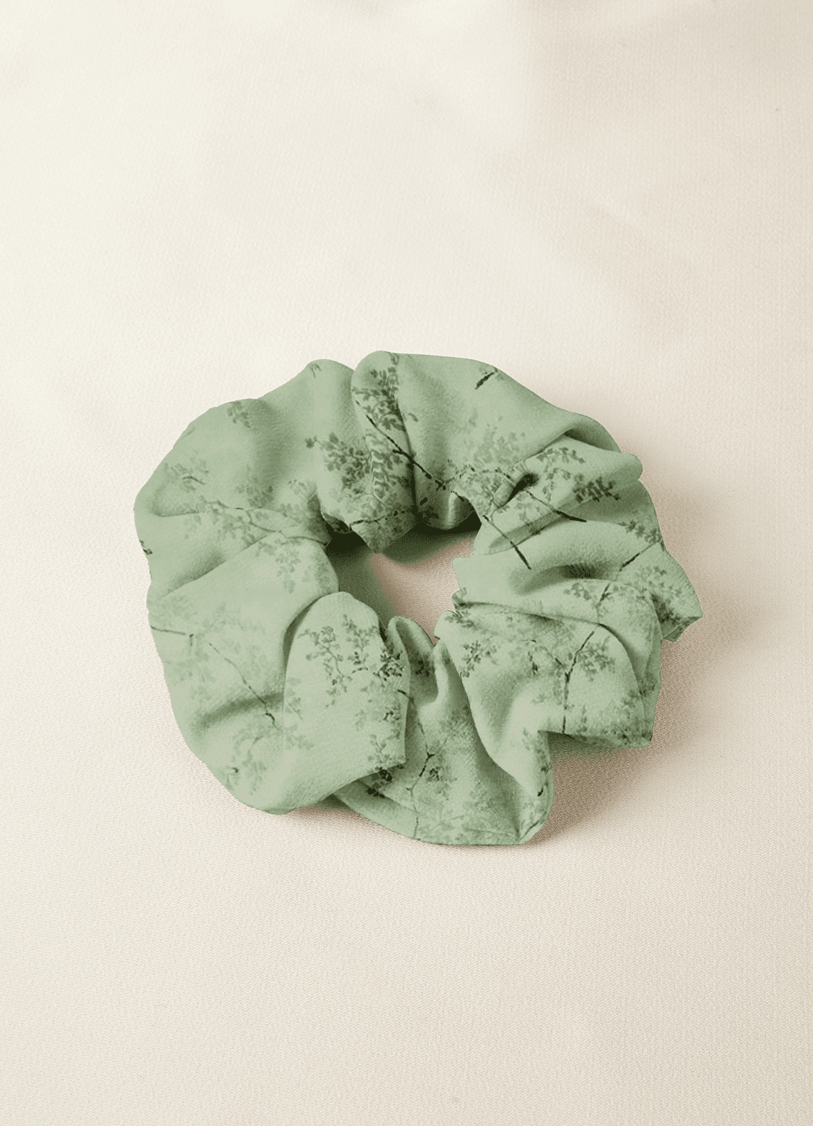 front Farblich passendes Chiffon-Haargummi-Set für Brautjungfern in Übergröße