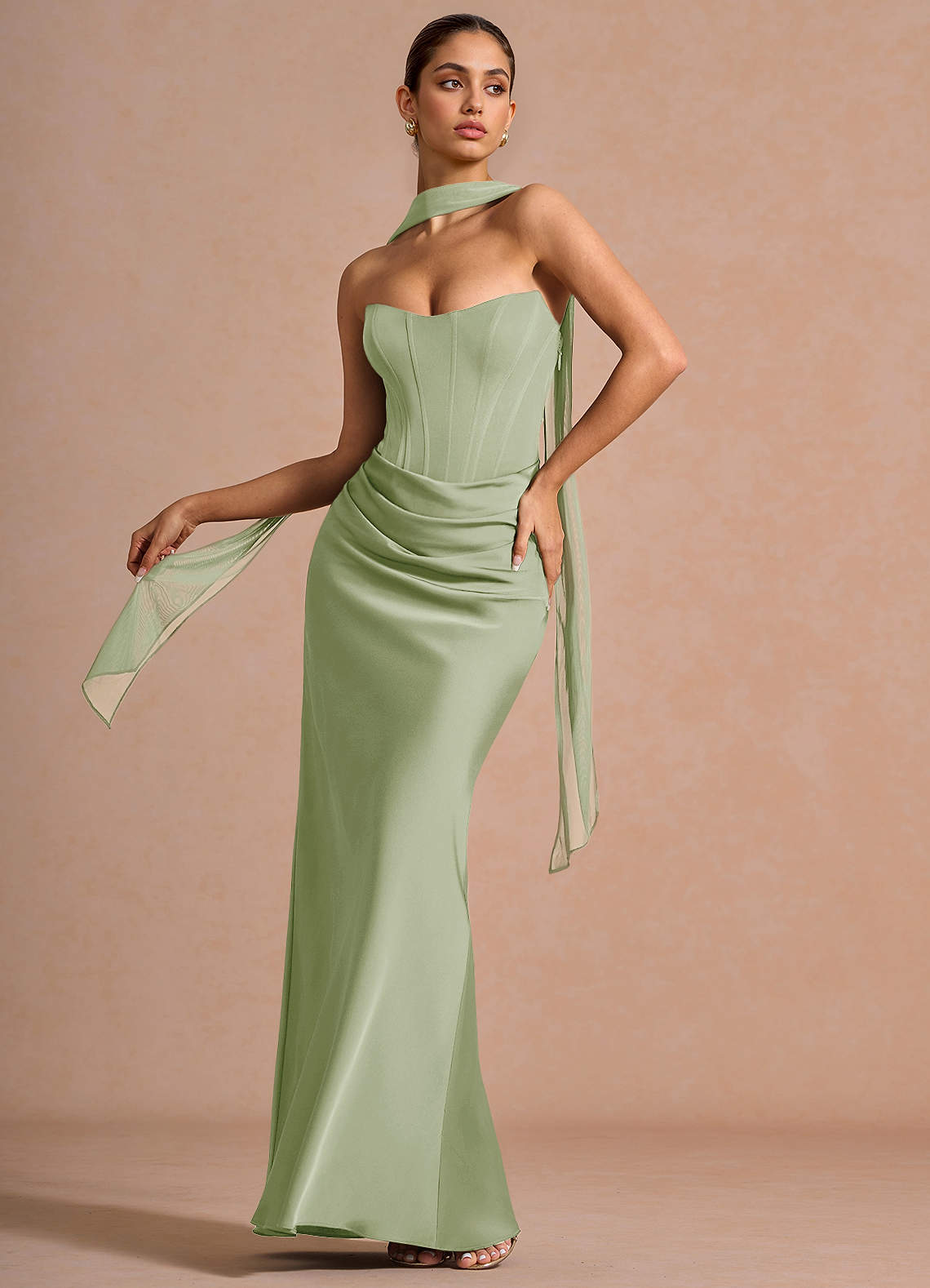 light green satin bridesmaid dresses Grier Maxi Dress Ready to Ship Color:Red & Blue Neckline: high_neck Sweet Kawaii Strap Dress Dusty sage bridesmaid there elegance that feels