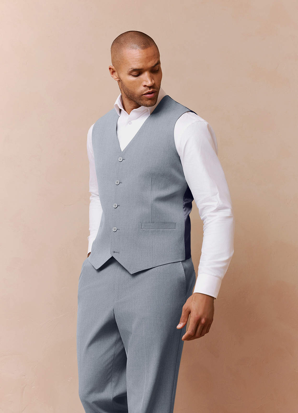 Savile Grey Wool Blend Suit Vest | Classic Regular Suit Vests | Azazie